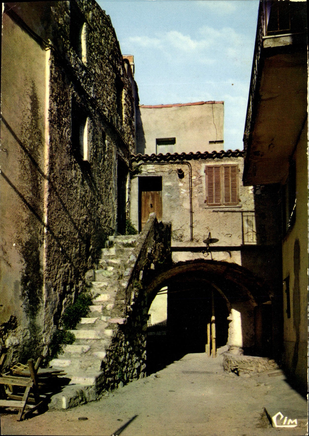 CPM Cote d'Azur Gorbio A M Passage du Chateau