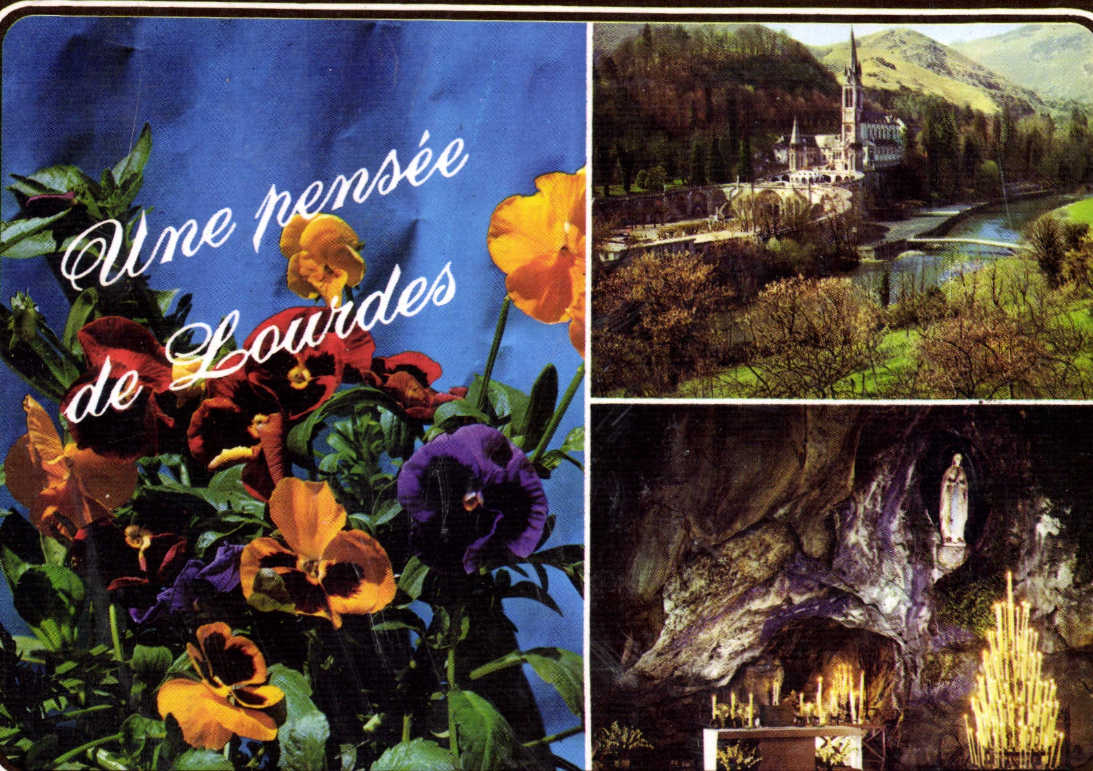CPM Une pensee de Lourdes 