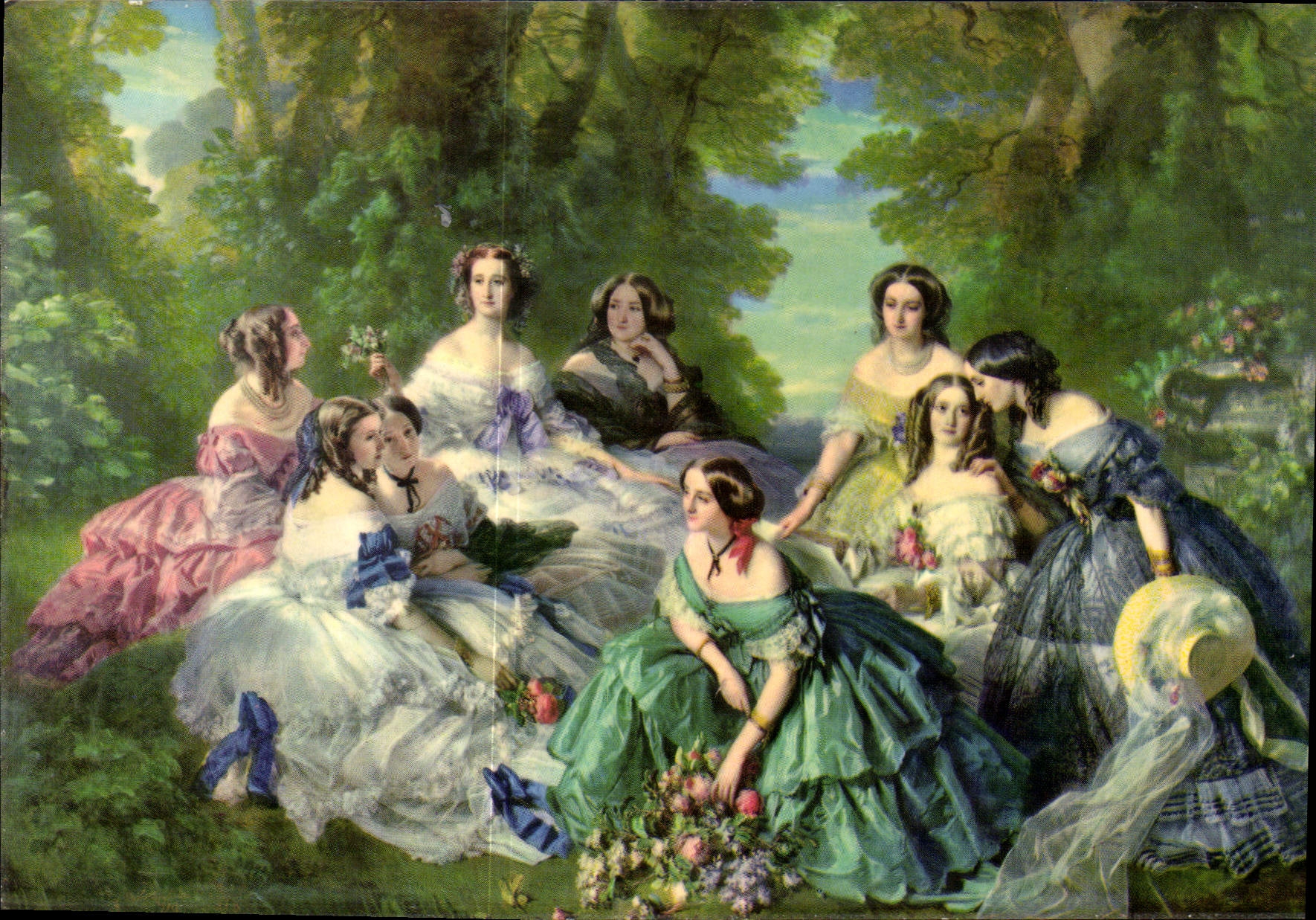 CPM Imperatrice Eugenie entouree des ses Dames d'Honneur Peint par Winterhalter 1856 