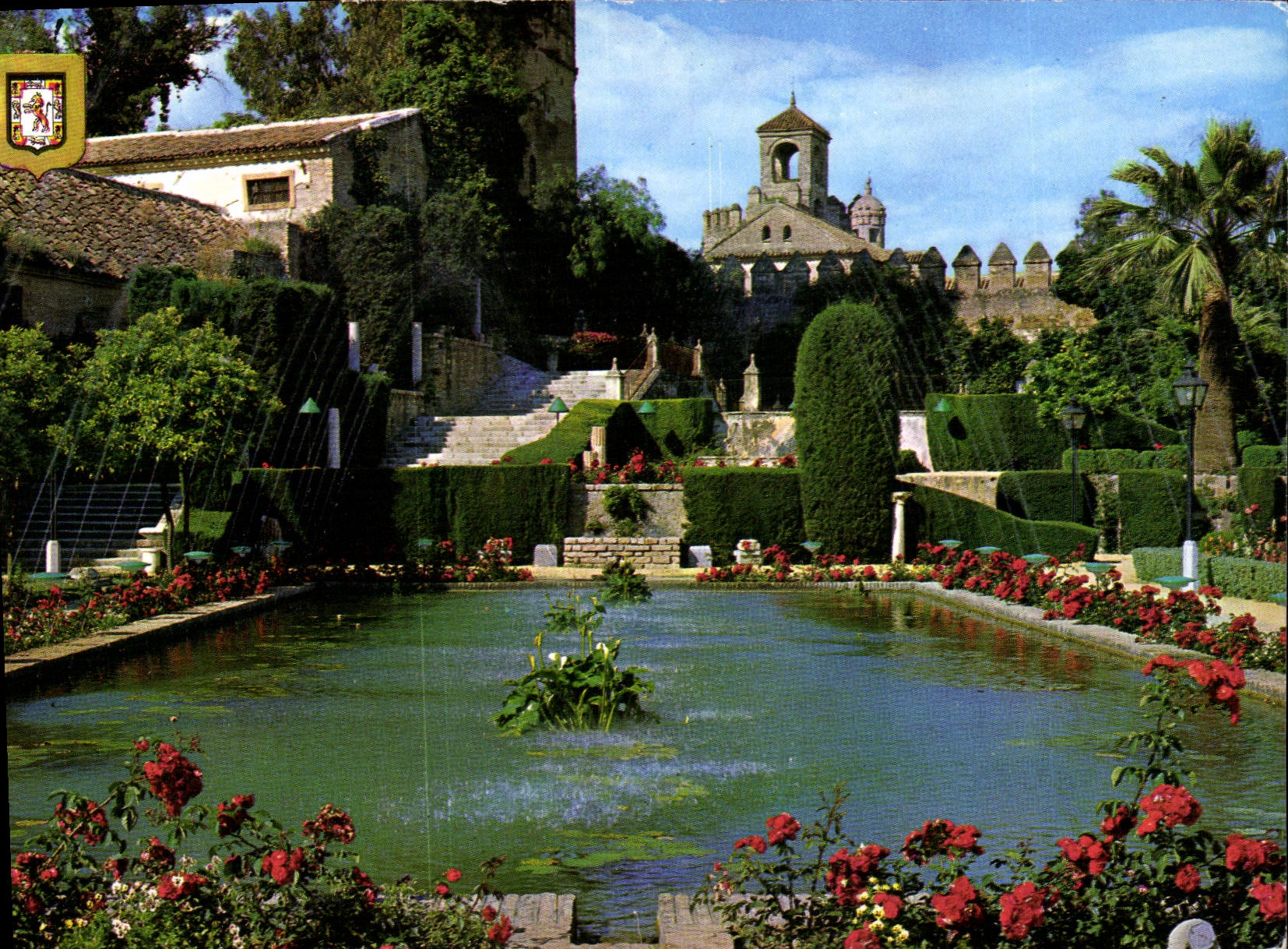 CPM Cordoba Alcazar de los Reyes Cristianos Etang et Jardins
