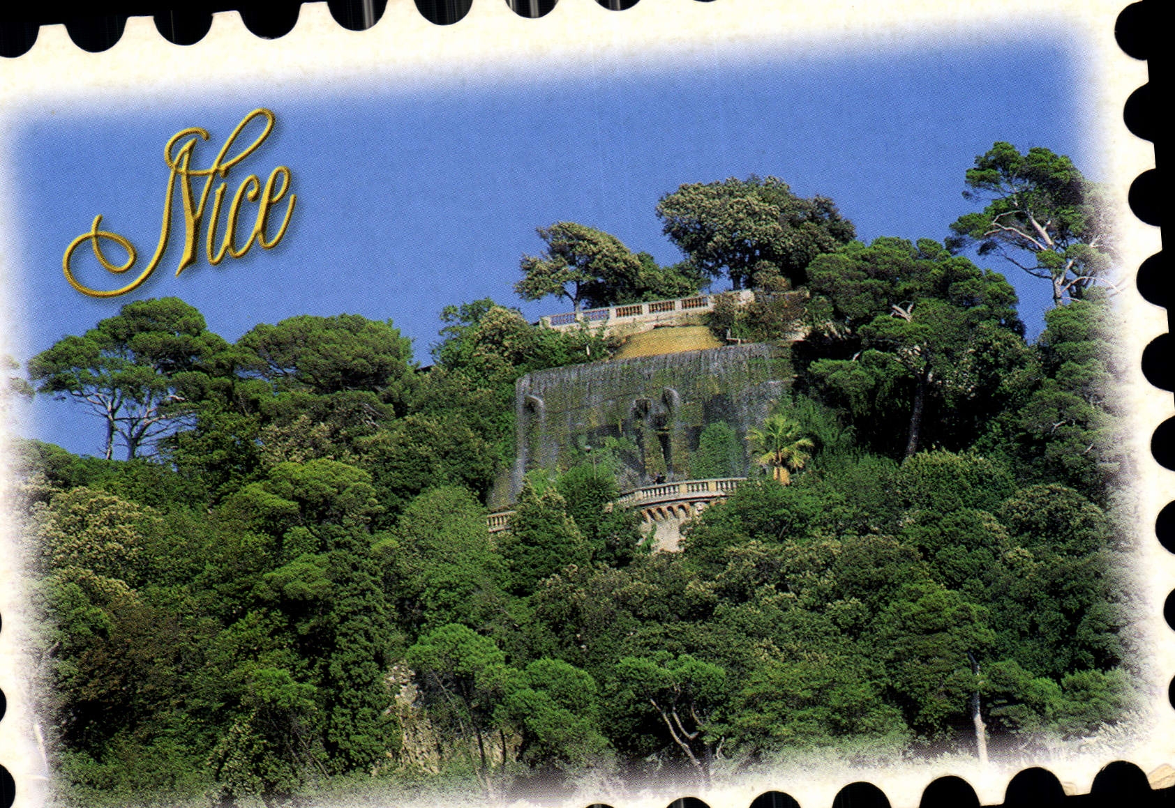 CPM La Cote d'Azur French Riviera Nice La Cascade du Chateau