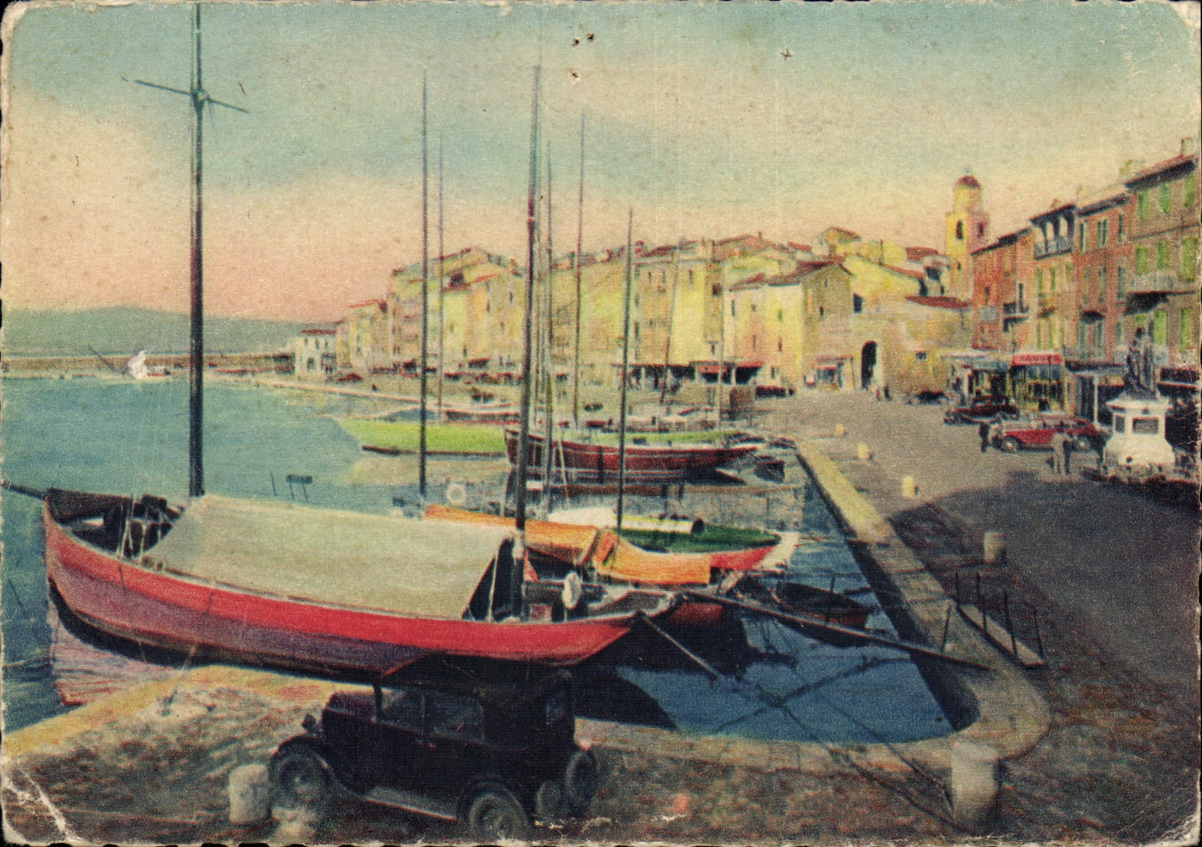 CPM La Cite d'Azur Saint Tropez Le Port et le Quai Suffren