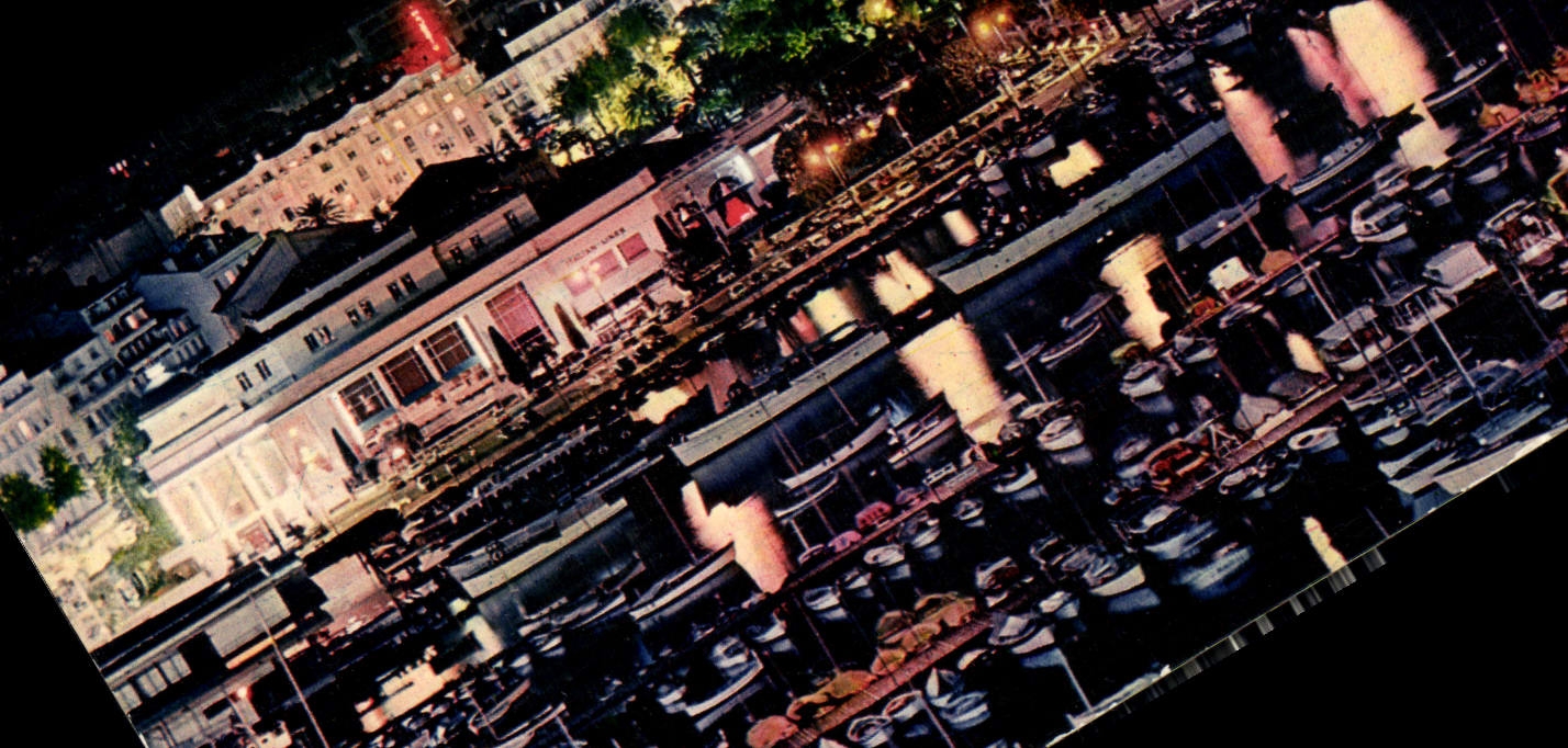 CPM La Cote d'Azur Cannes la nuit Le Port le Casino et la Croisette 