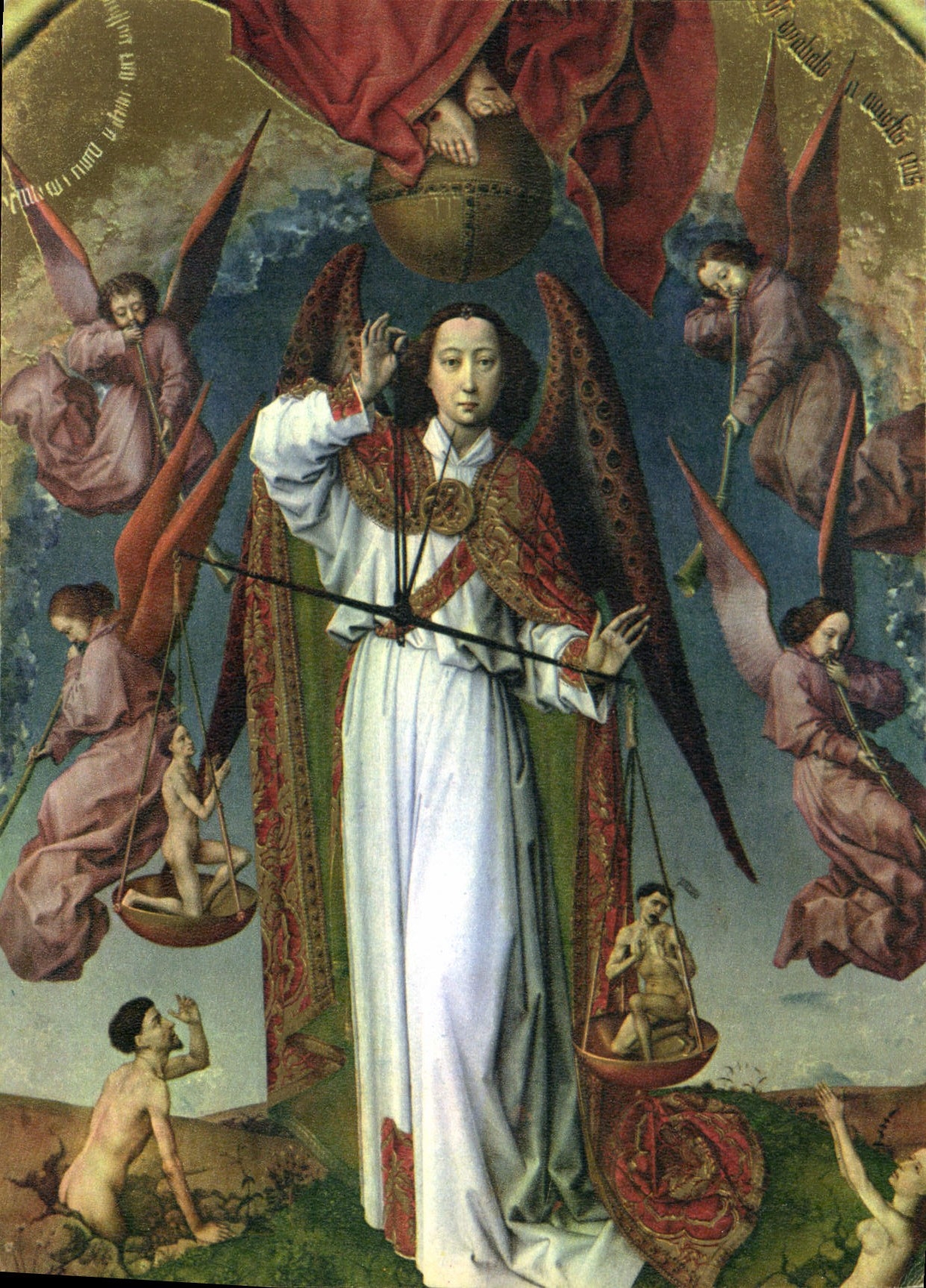 CPM Retable du Judgement Dernier L'Archange Saint Michel detail Hospices de Beaune