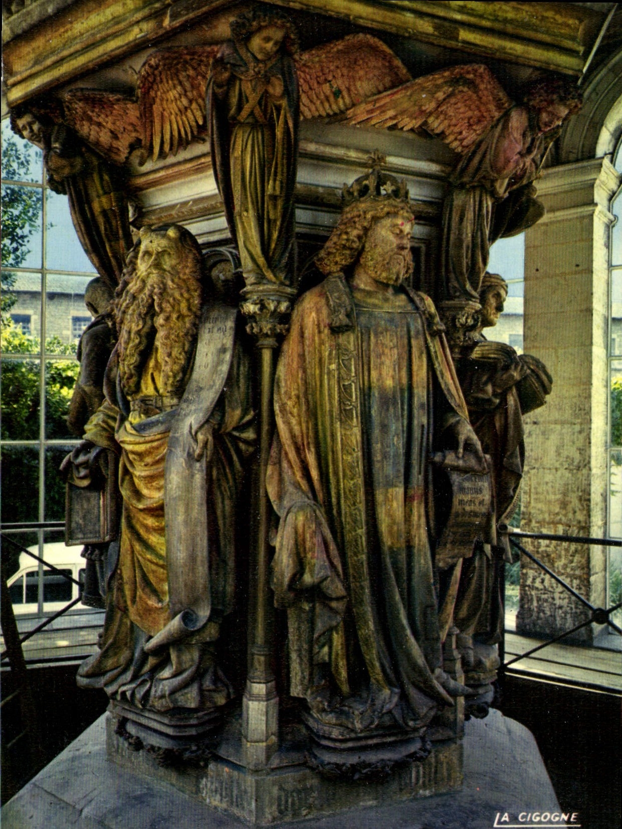 CPM Dijon Cote d'Or Chartreuse de Champmol Puits Moise de Claus Sluter Moise et le Roi David 