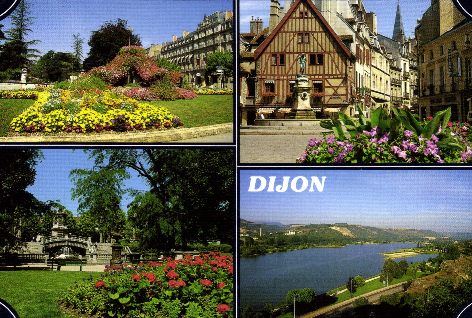 CPM Dijon Cote d'Or Place Darcy Le Bareuzai Jardin Darcy Lac Kir 