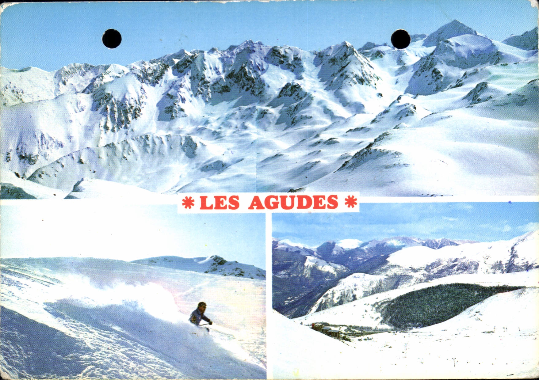CPM Les Agudes Sports d'Hiver Panorama vu du sommet des pistes la station 