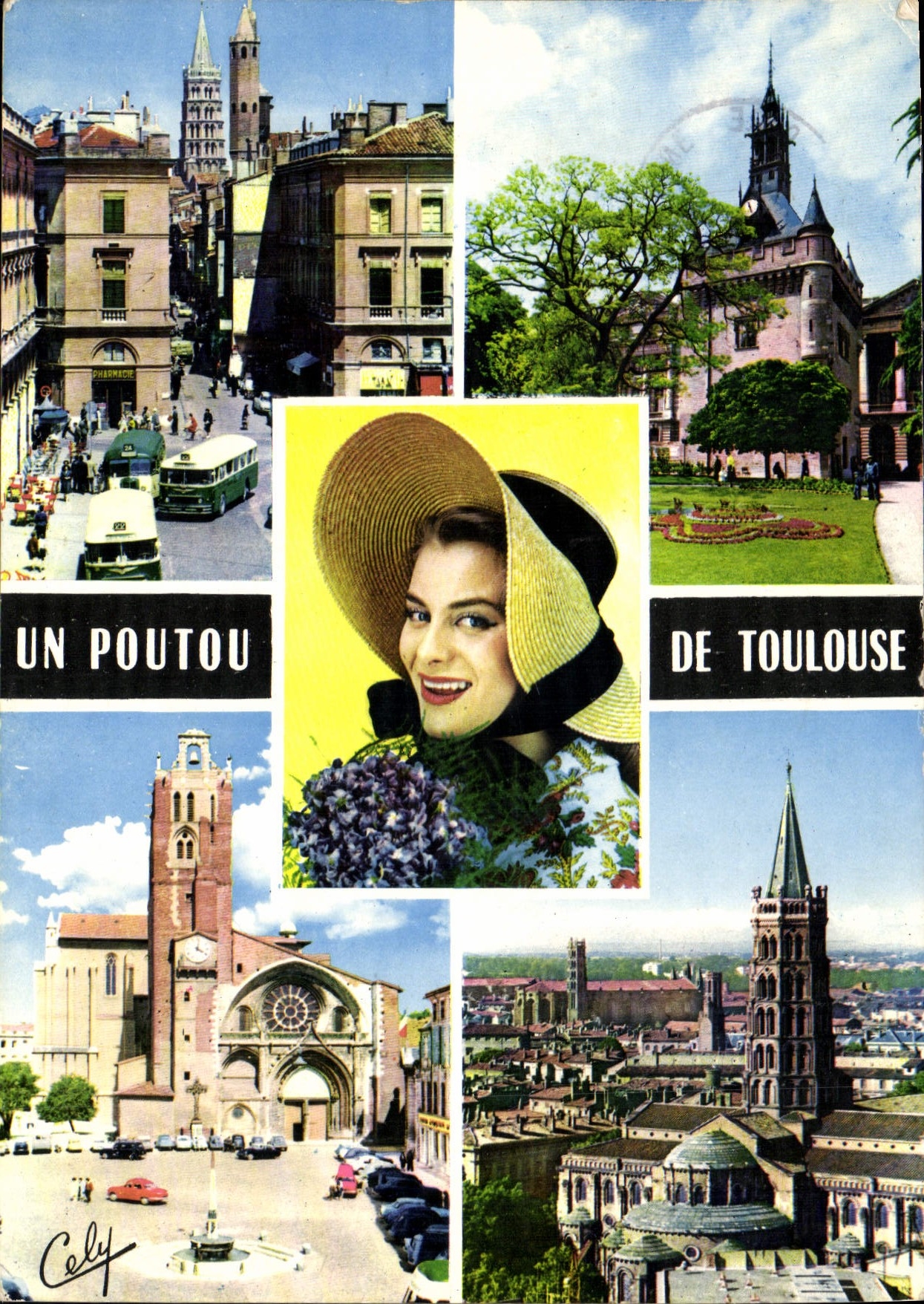 CPM Un Poutou de Toulouse Un coin de la Place du Capitole 