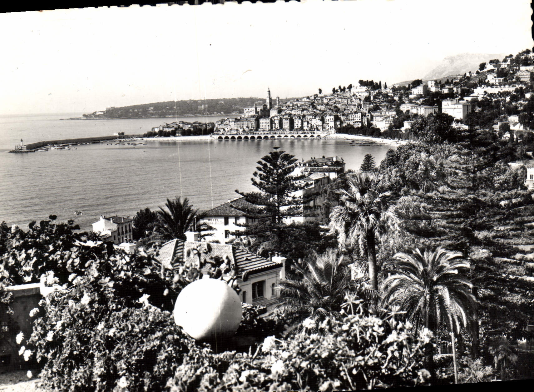 CPM Menton Alpes Maritimes Vue generale au fond le Cap Martin