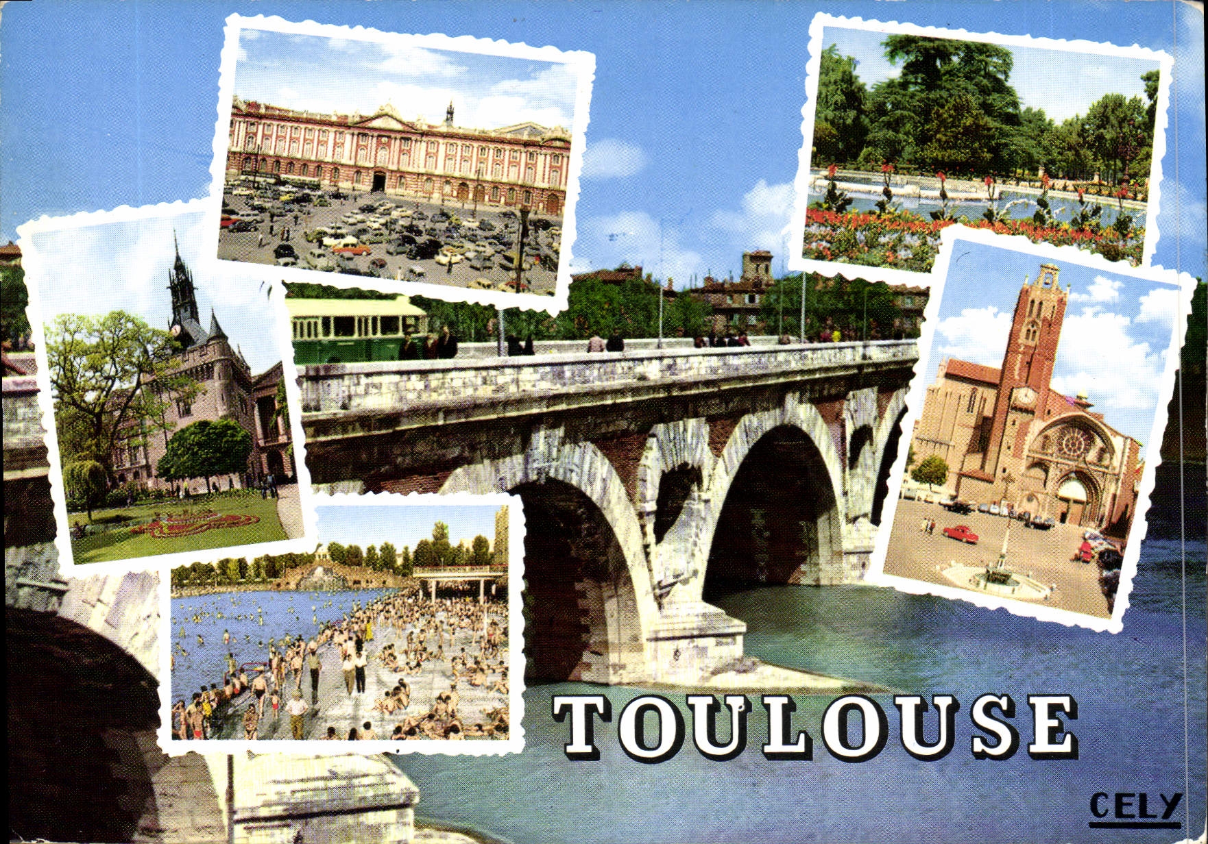 CPM Toulouse La Garonne au Pont Neuf Donjon du Capitole 