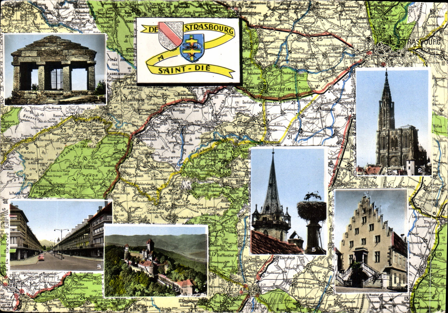 CPM De Strasbourg a Saint Die Donon Strasbourg Saint Die Haut Koenigsbourg Obernal 