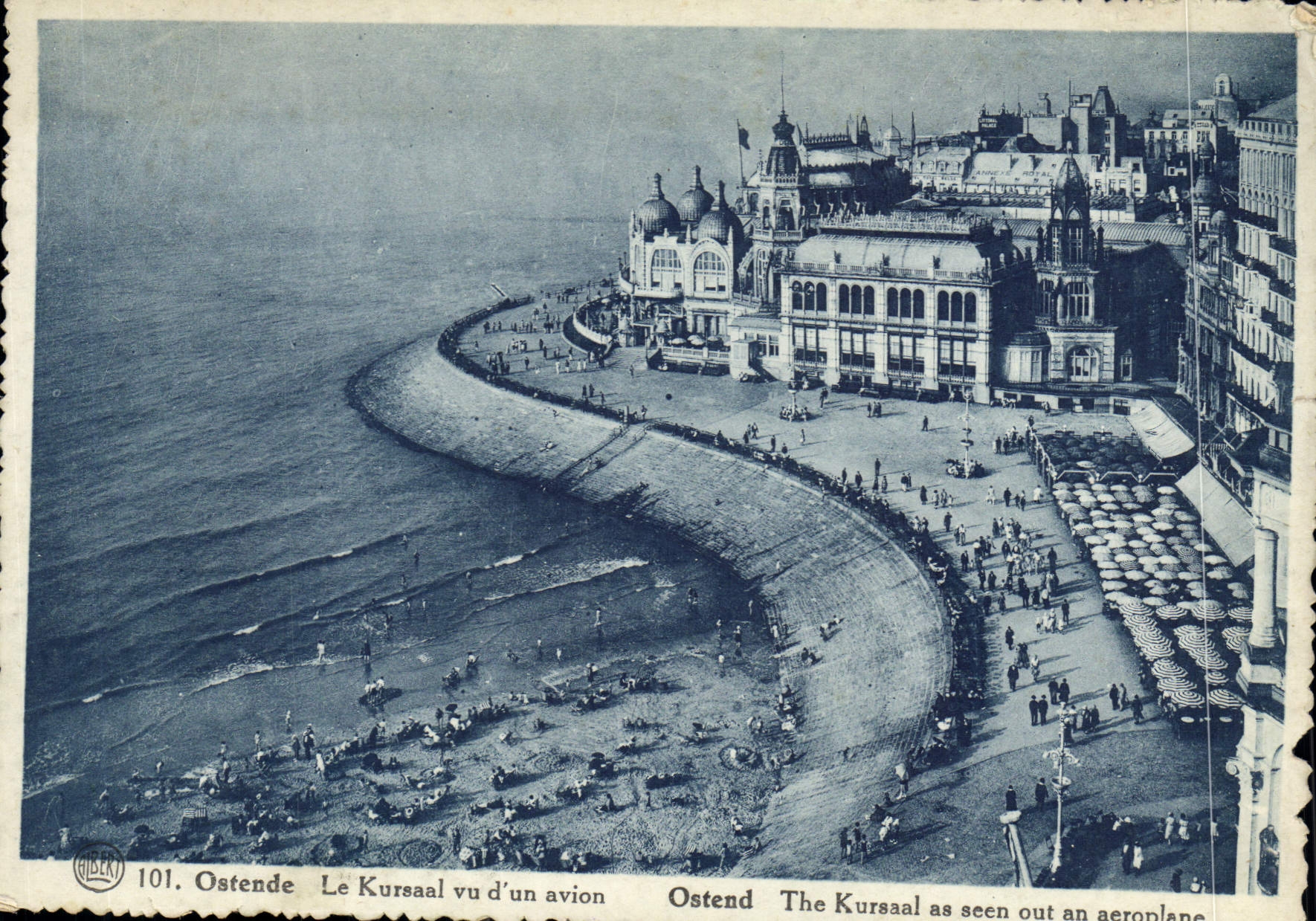CPM Ostende Le Kursaal vu d'un avion 