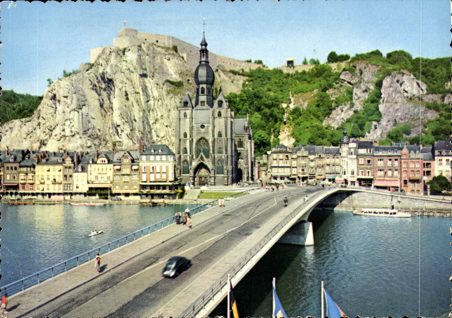 CPM Dinant Le Pont l'Eglise Notre Dame et le Teleferique de Brug