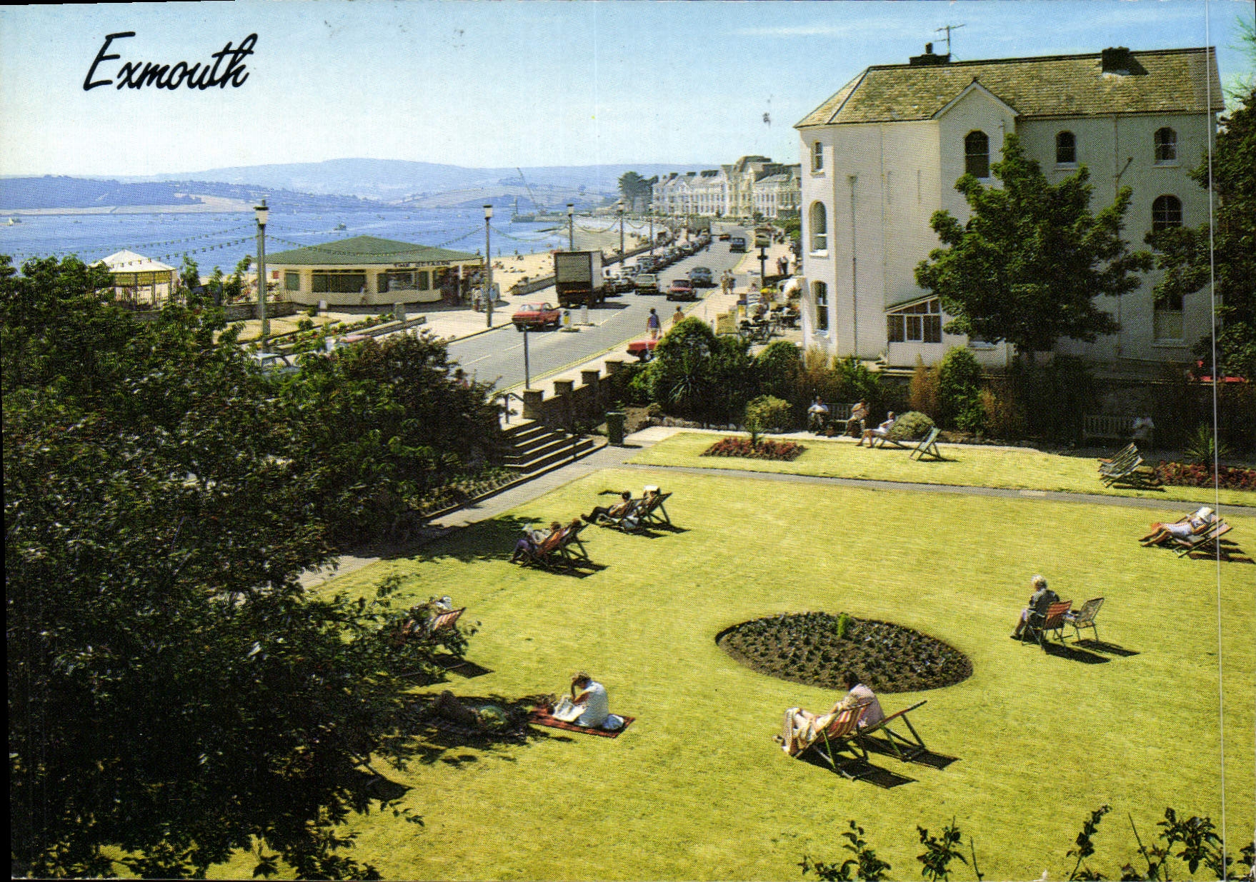 CPM Exmouth The Esplanade from the Pavillon Gardens Exmouth