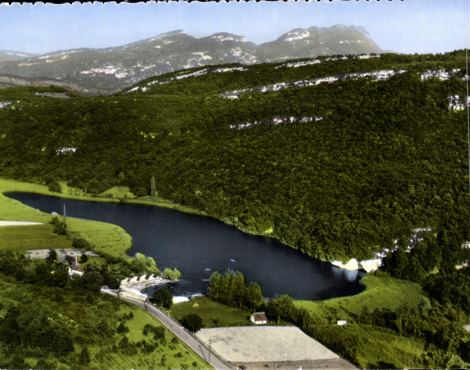 CPM Le Lac de Bart Ain Vue generale aerienne