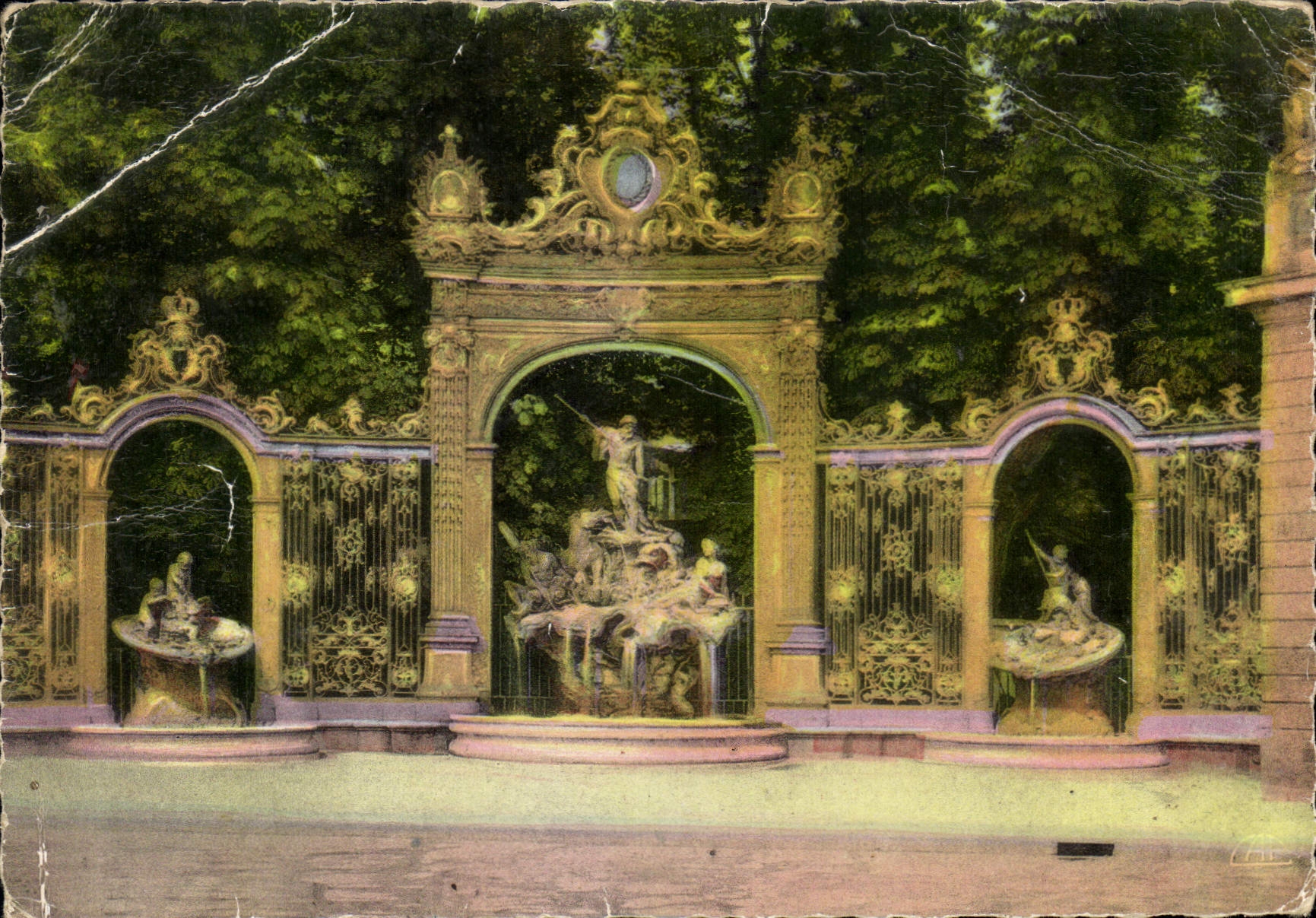 CPM Nancy Place Stanislas Fontaine de Neptune 