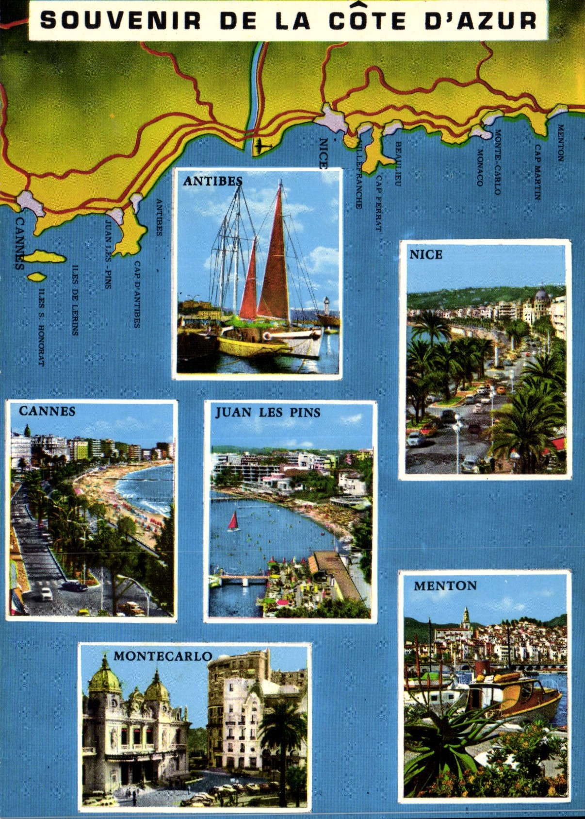 CPM Souvenir de la Cote d'Azur