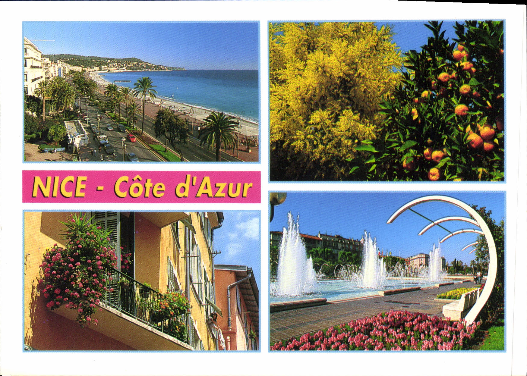 CPM Nice Alpes Maritimes la Promenade des Anglais jet d'eau 