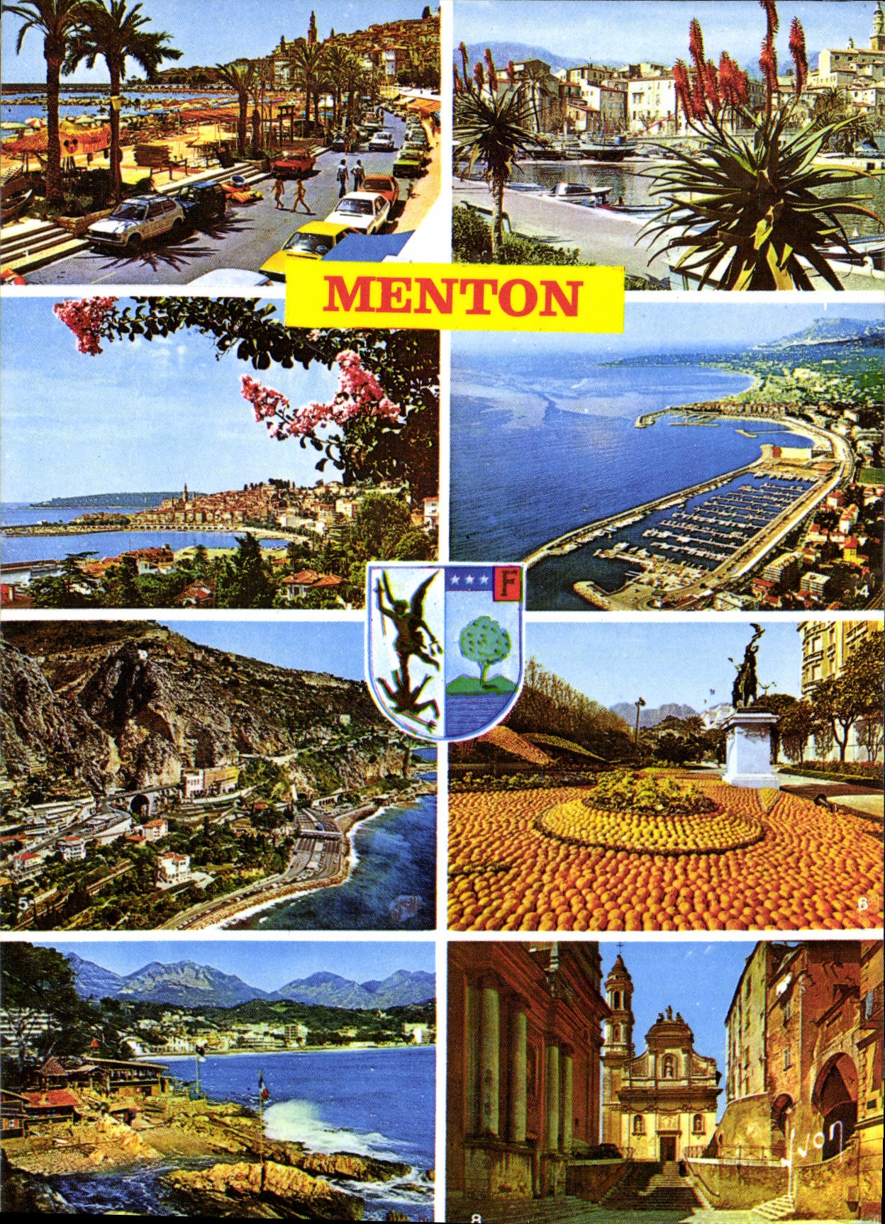 CPM Couleurs et lumiere de France la Cote d'Azur Menton Alpes Maritimes plage quai Bonaparte et la v