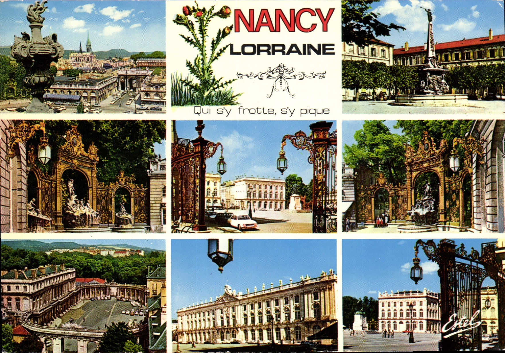 CPM Nancy Mourthe et Moselle la place Stanislav la Carriere et Saint Ervre la place d'Alliance fonta