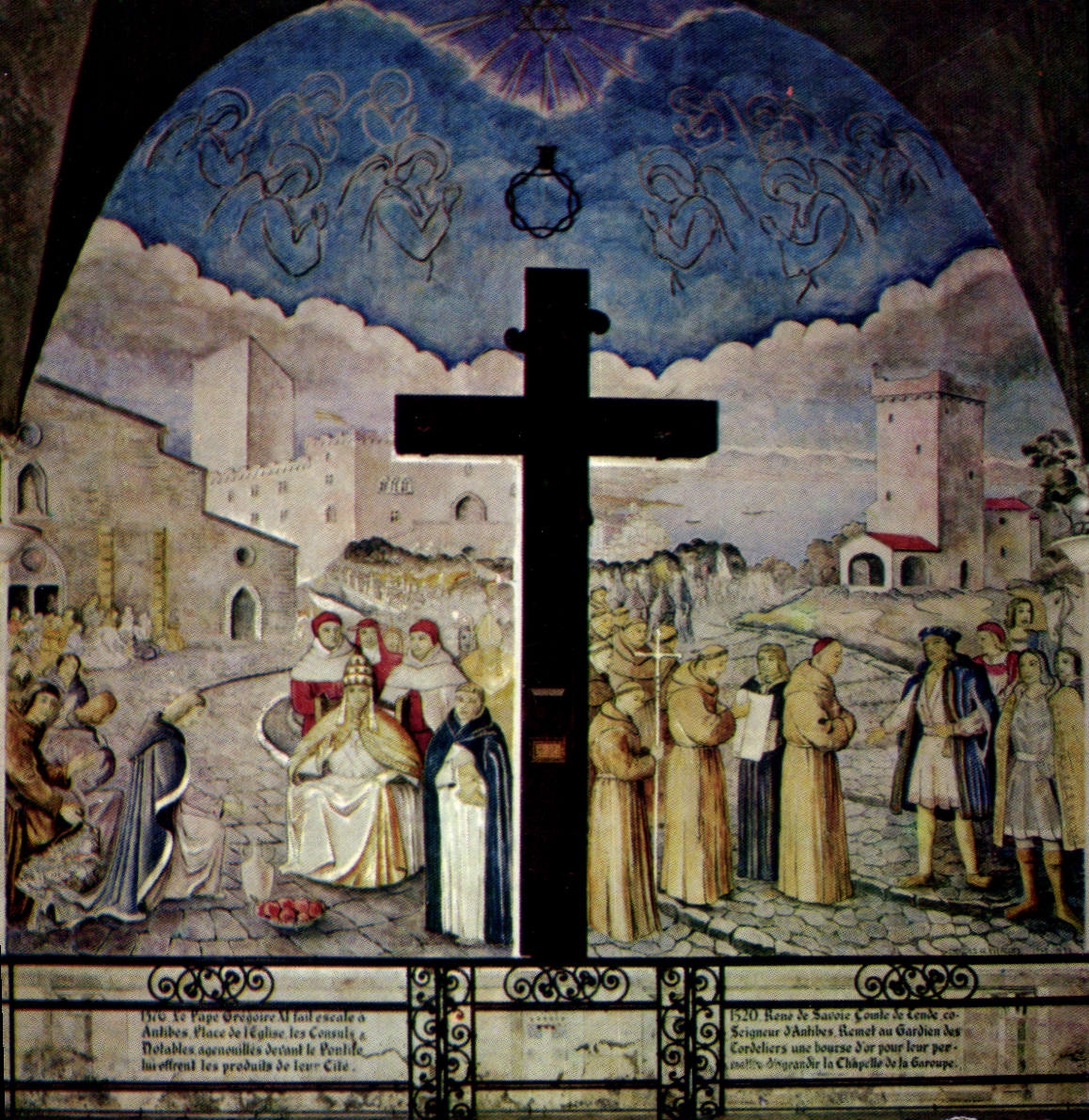 CPM La cote d'Azur miracle de la nature Cap d'Antibes Alpes Maritimes Chapelle de la Garoupe Fresque