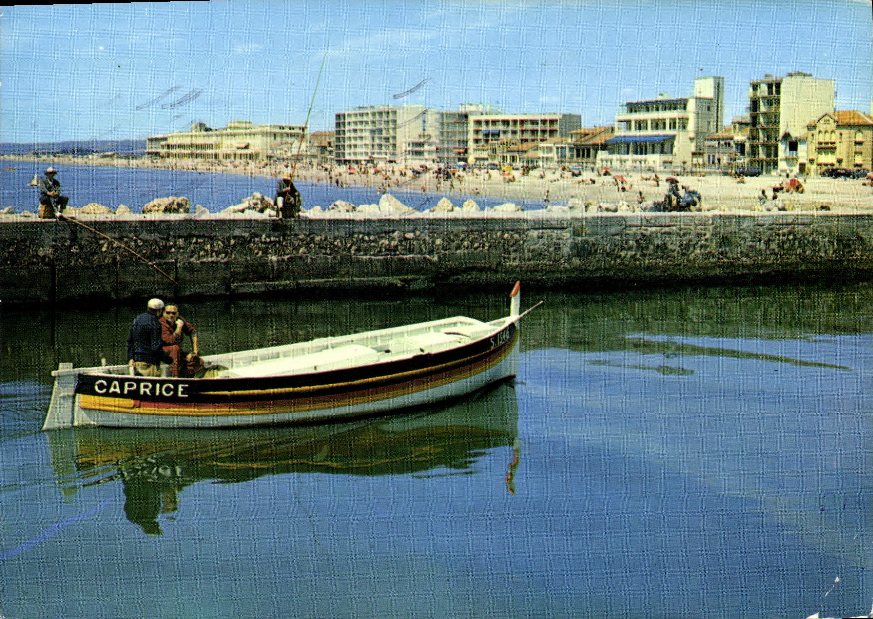 CPM Palavas les Flots le canal et la plage rive droite