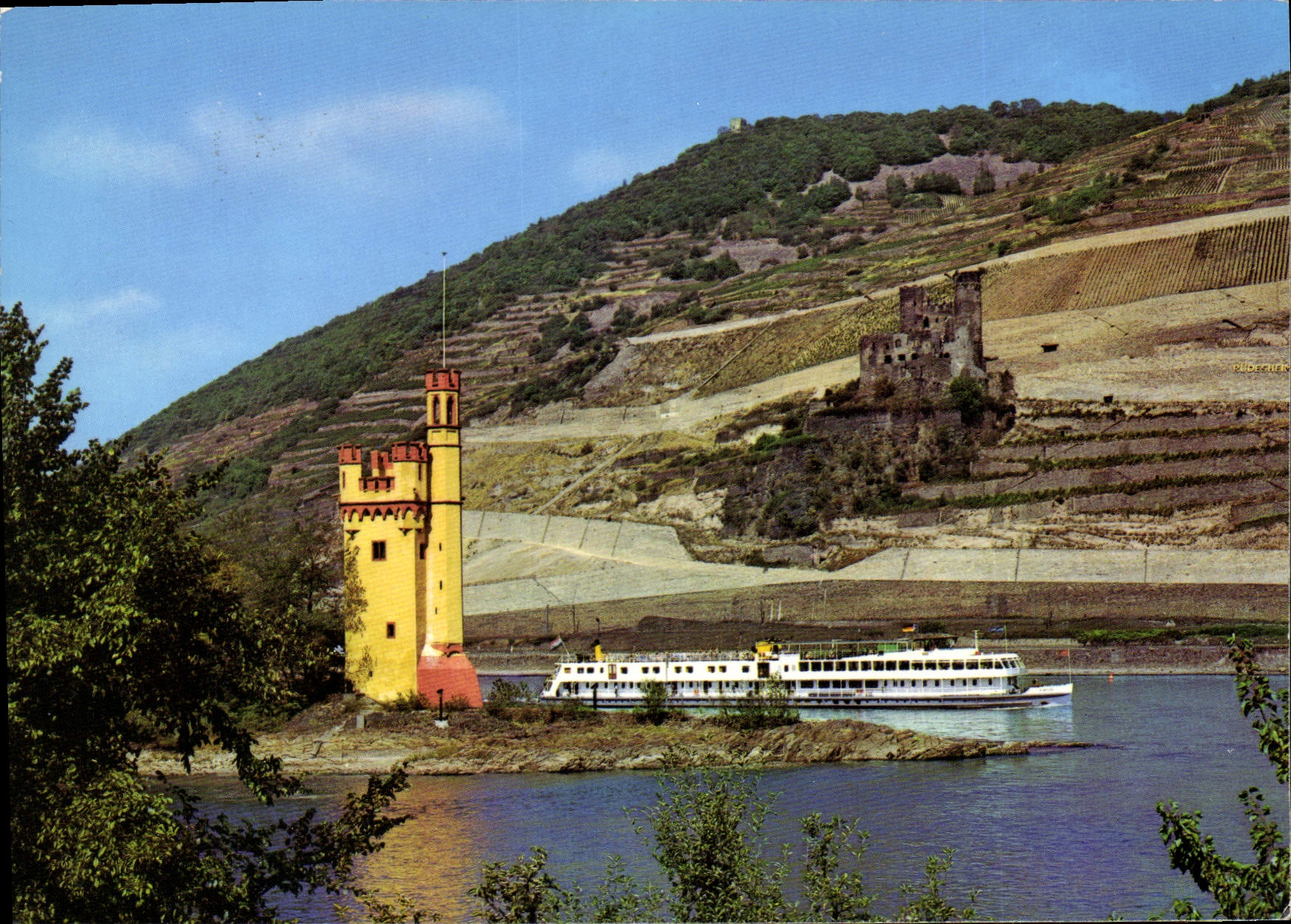 CPM Mauseturm mit Ruine Ehrenfels Bei Binger am Rhein