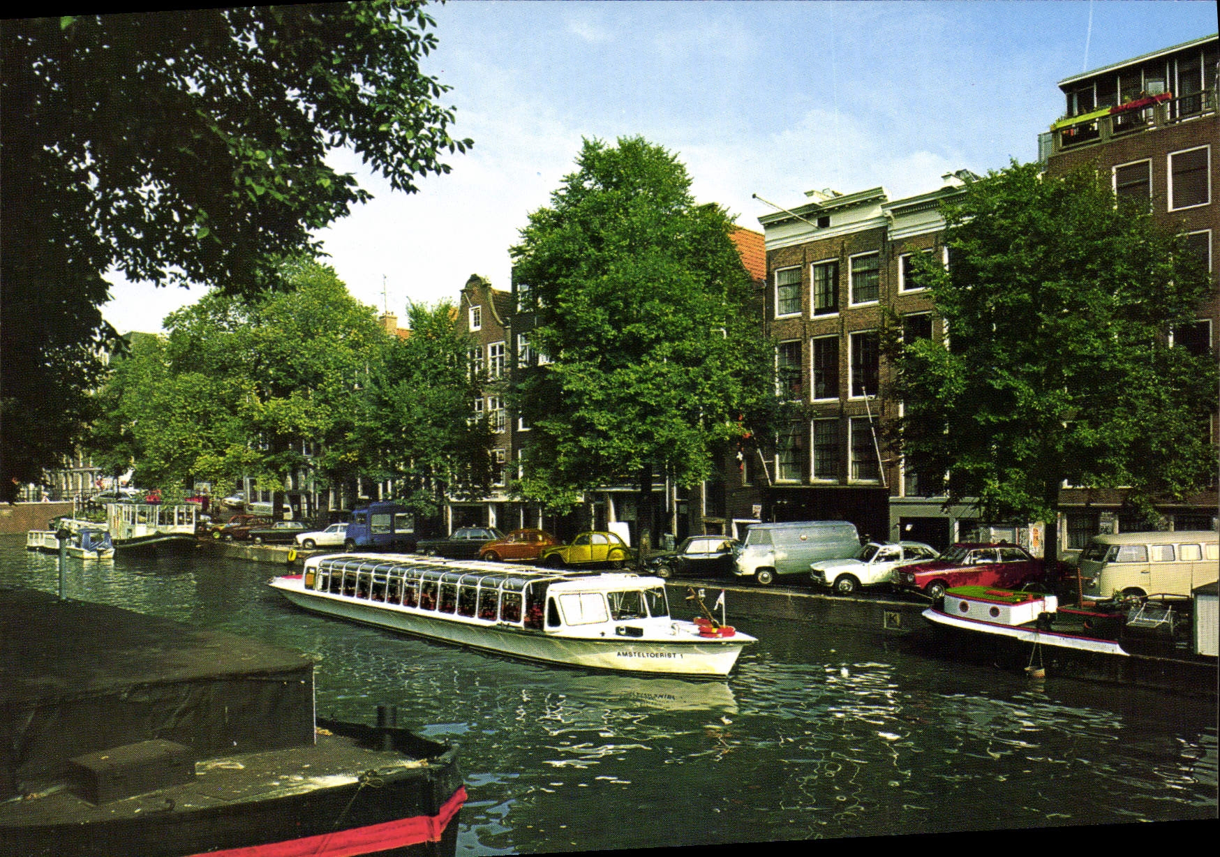 CPM Amsterdam Holland Prinsengracht avec la Maison d'Anne Frank