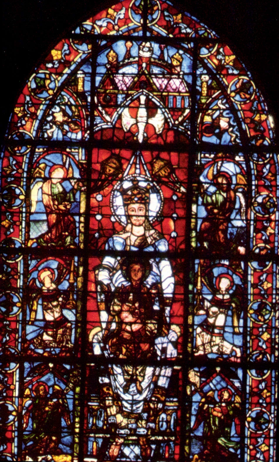 CPM Cathedrale de Chartres Eure et Loir Notre Dame de la Belle Verriere XII XIII siecle 