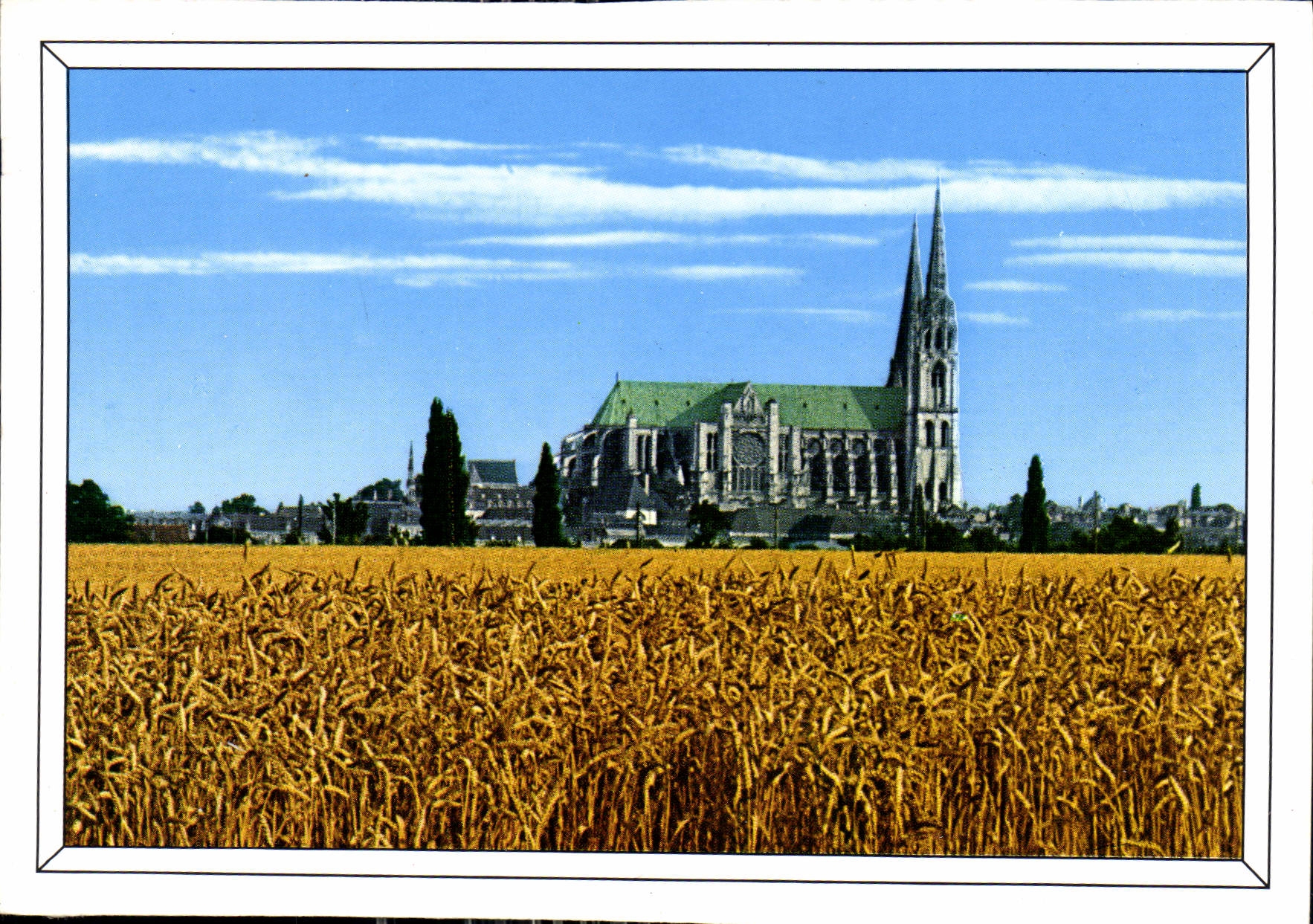 CPM Chartres Eure et Loir Perspective sur la Cathedrale XII XIII siecles
