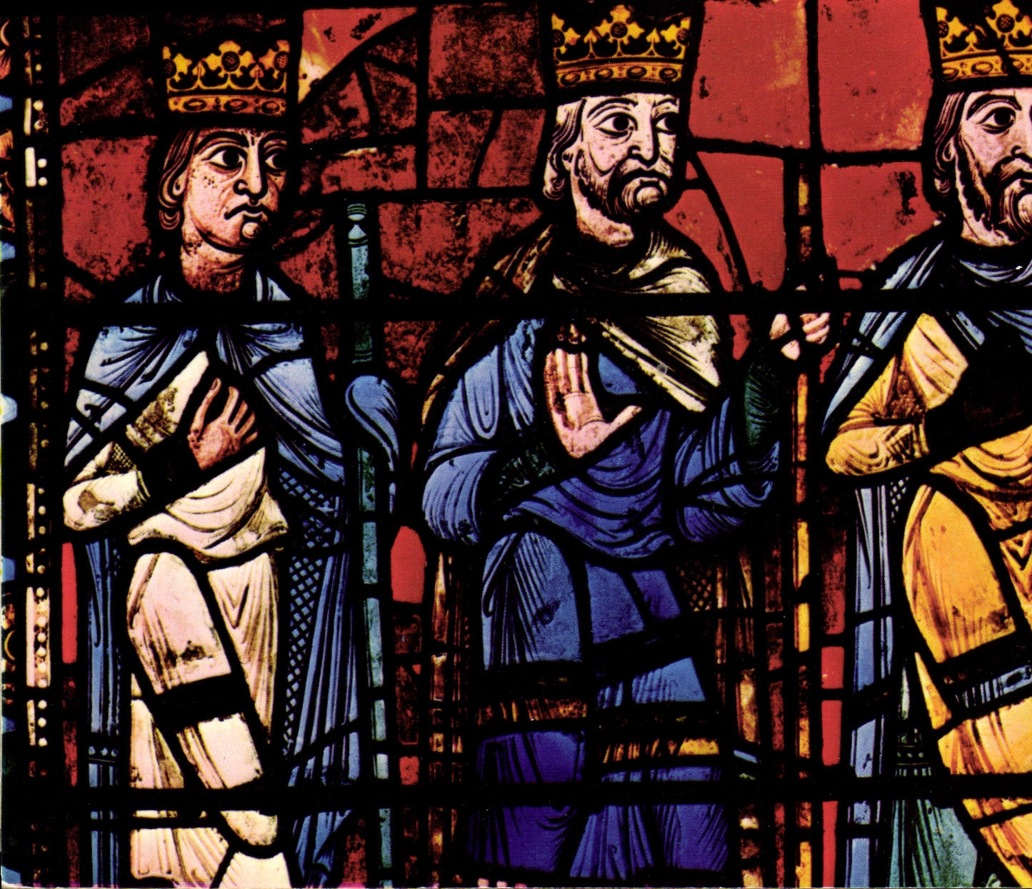 CPM Chartres les Vitraux du XIi siecle depart des Mages Apres l'Adoration