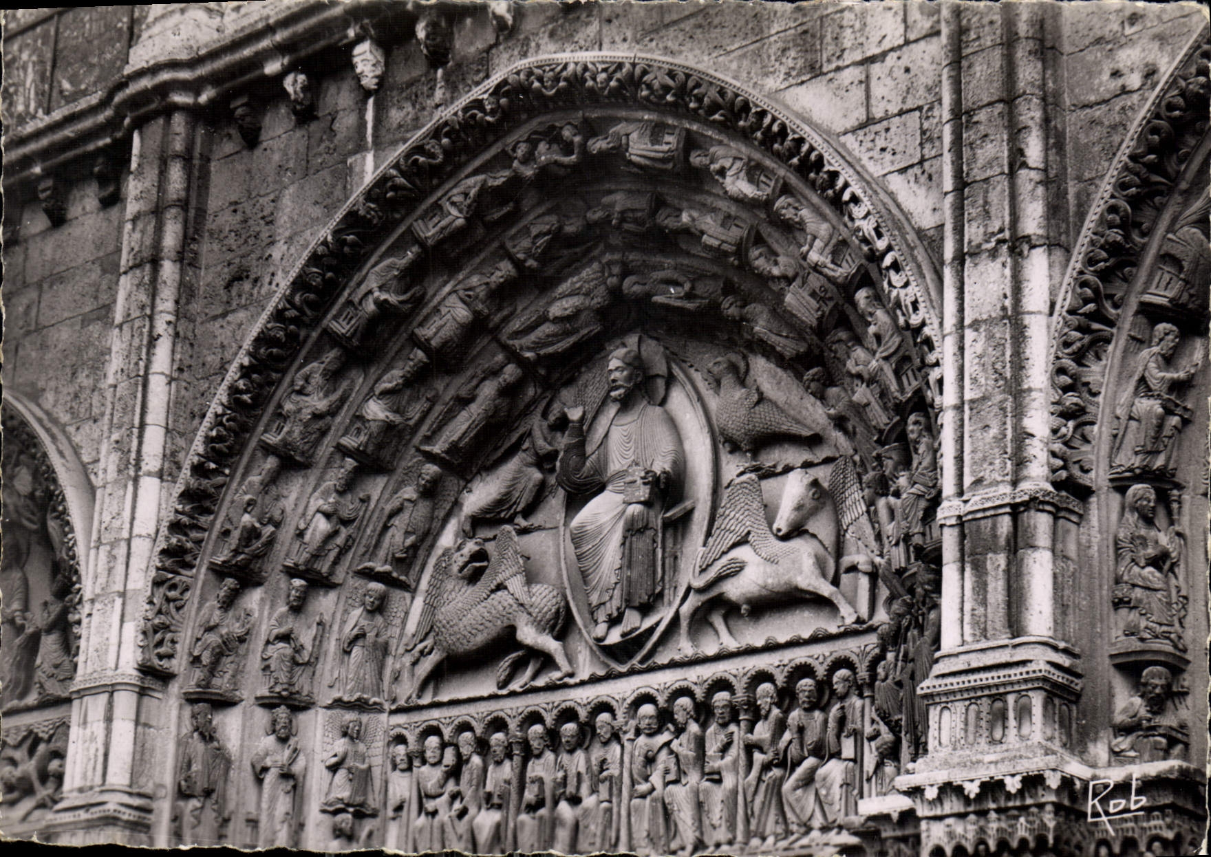 CPM Chartres Eure et Loir la Cathedrale Portail Royal Tympan XII S