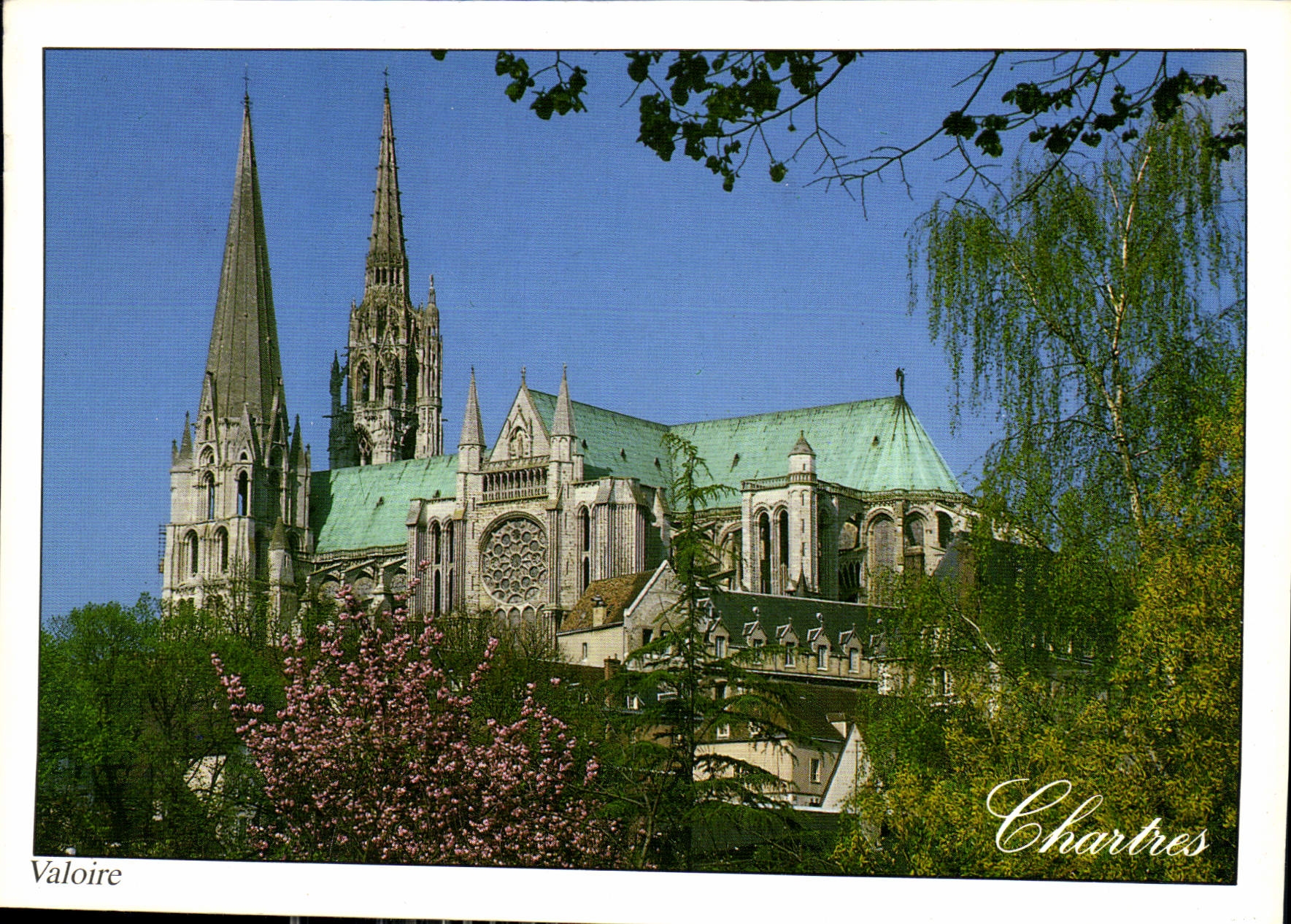CPM Les merveilles de Chartres Eure et Loir le croisillon sud de la Cathedrale XIi siecle le Clocher