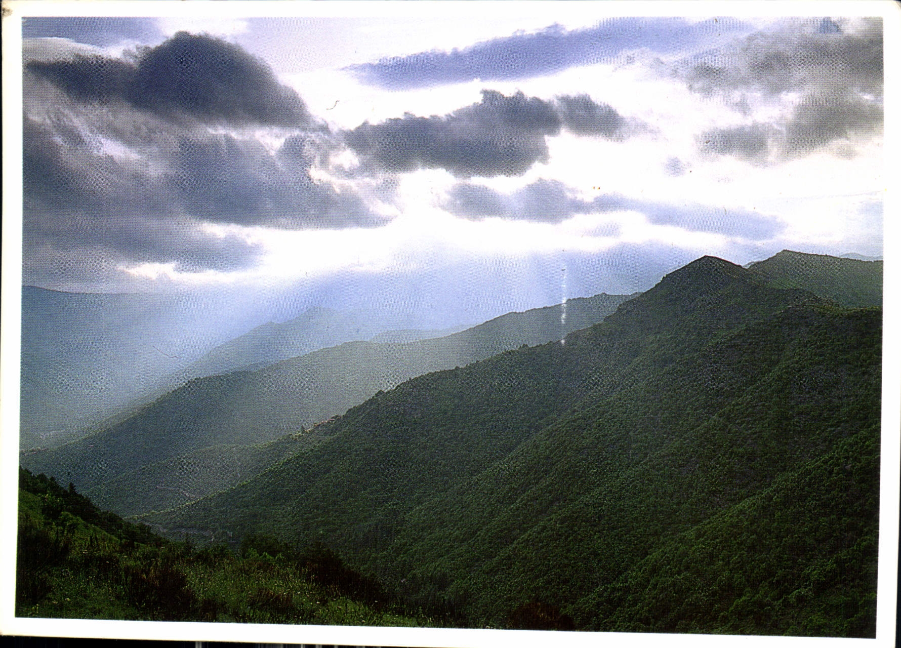 CPM Cevennes Coucher de soleil sur Fenouillet 