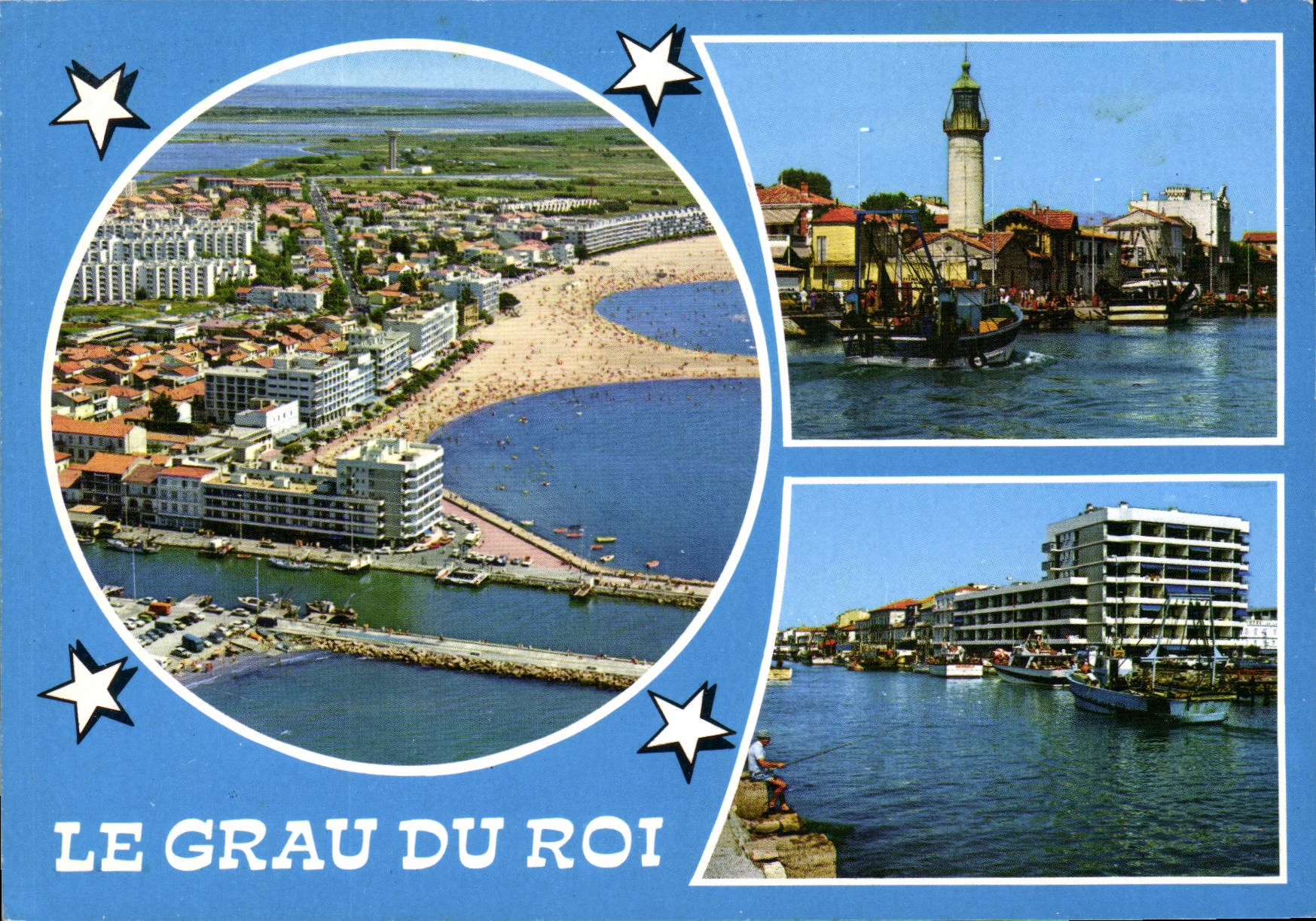 CPM Le Grau du Roi Gard vue aerienne la rive droite la rive gauche