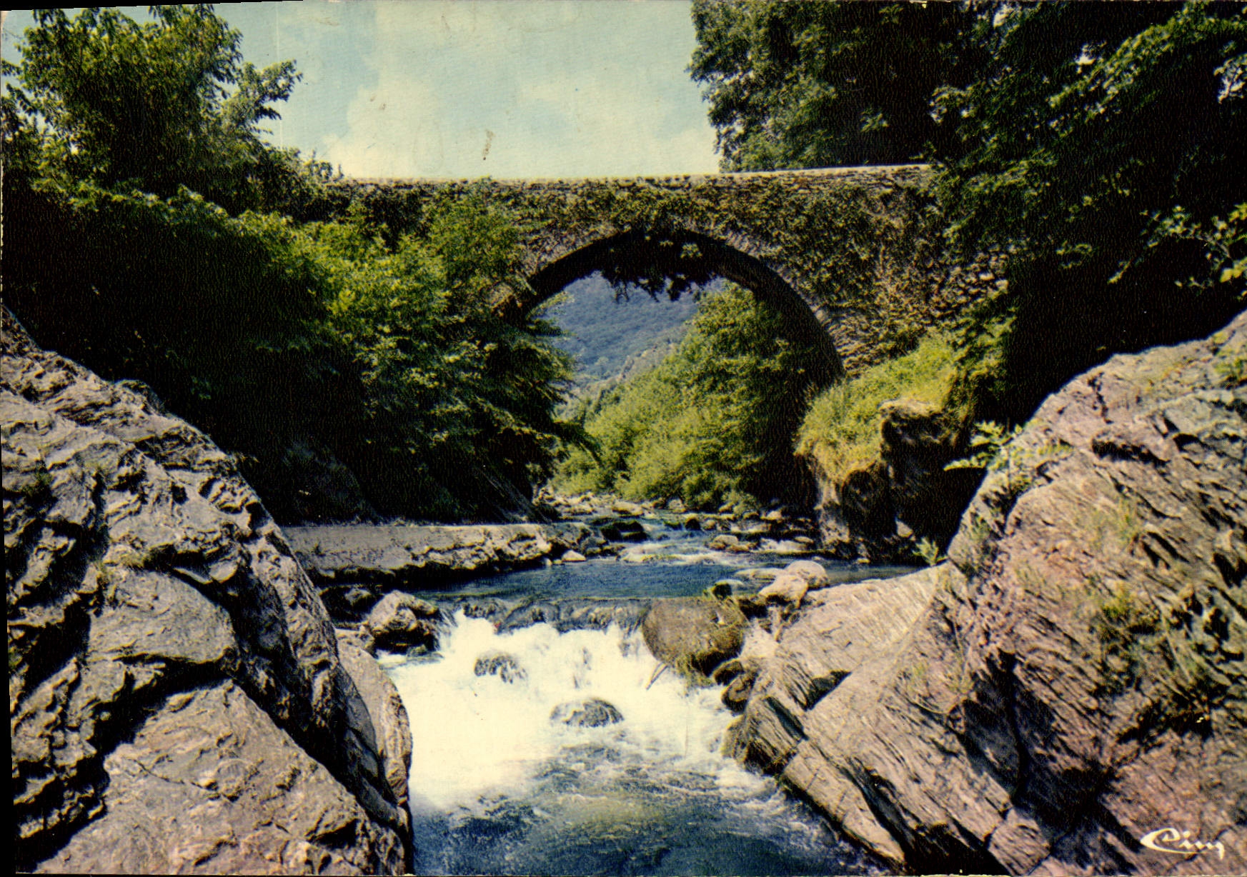 CPM En Cevennes la Haute Vallee de l'Herault Gard Vieux Pont 