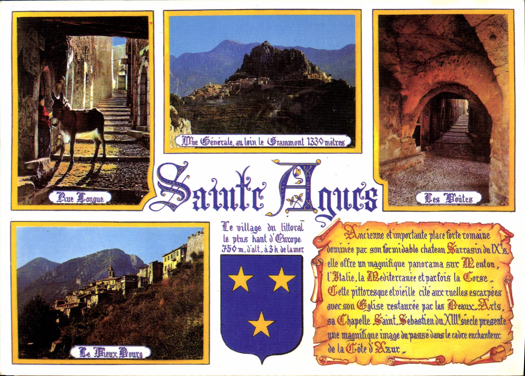 CPM Sainte Agnes Alpes Maritimes les villages du Mentonnais 