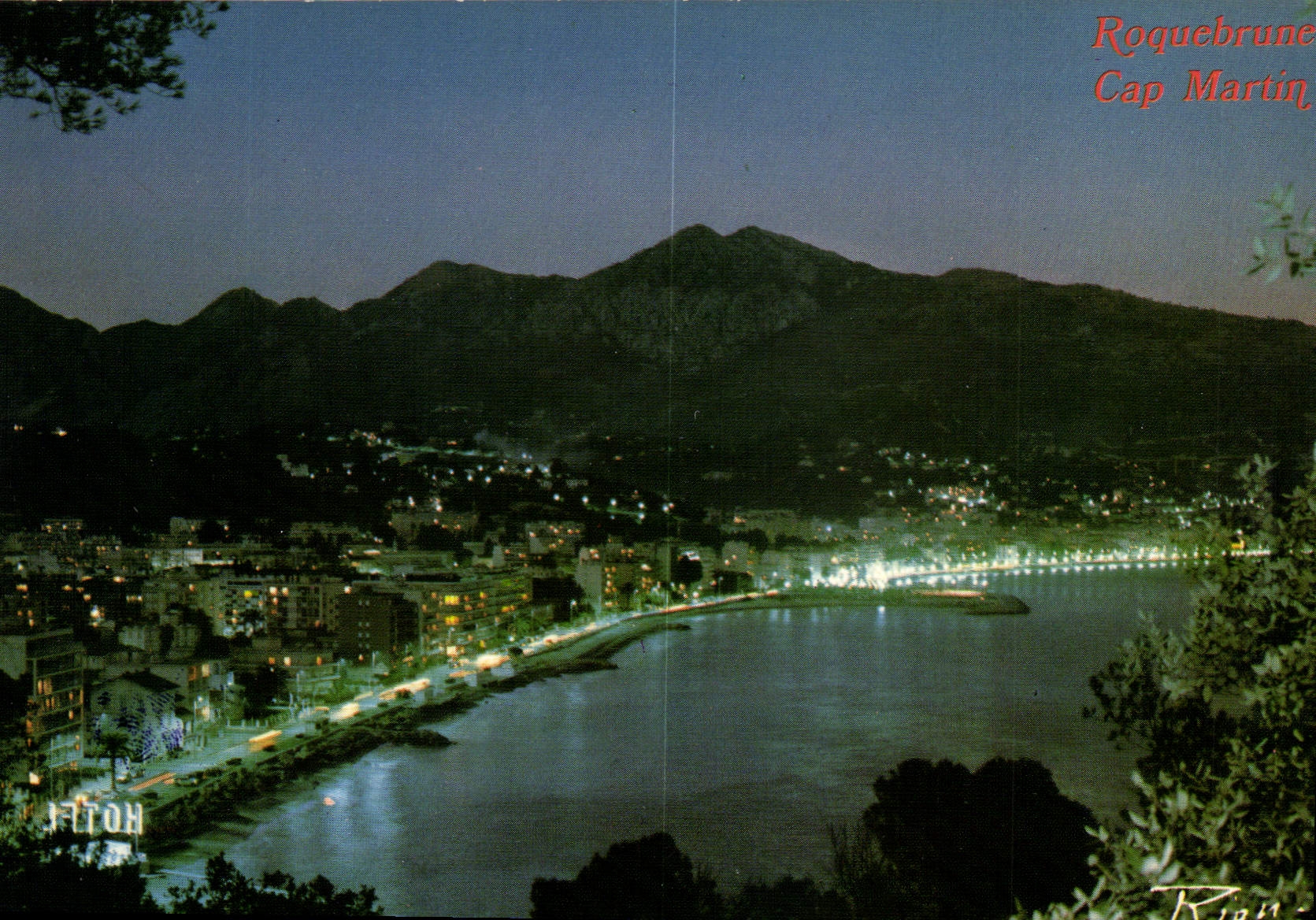 CPM La Cote d'Azur inoubliable vue de nuit 