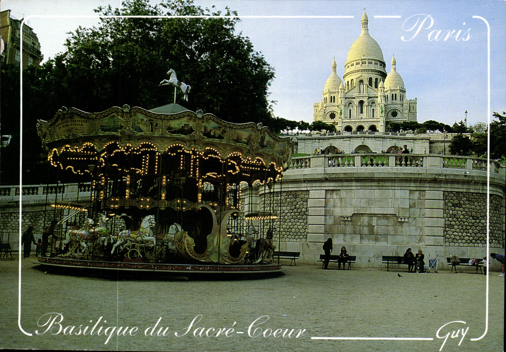 CPM Paris et ses Merveilles la Basilique du Sacre Couer le square Willette 