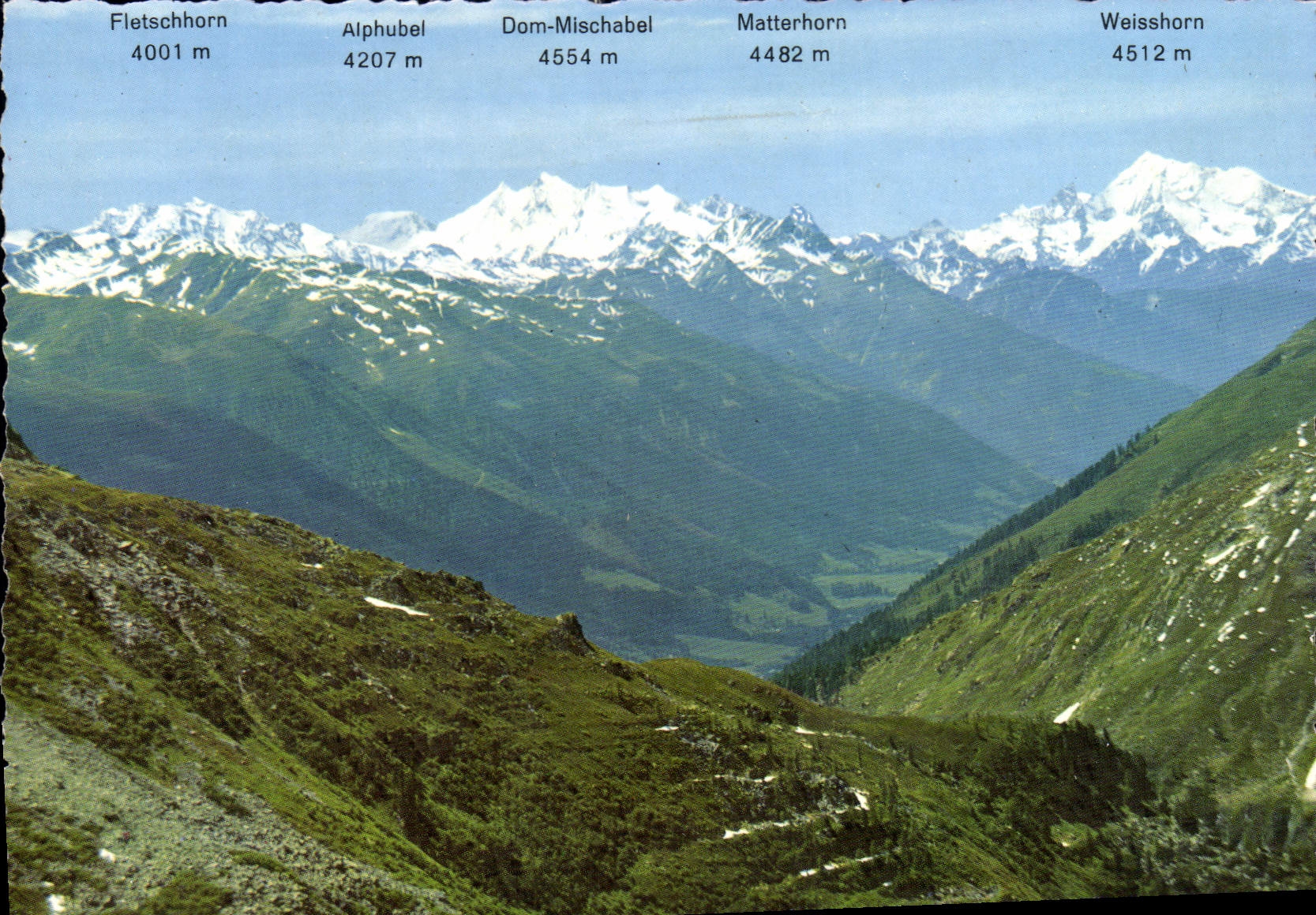 CPM Walliser Alpen von Belvedere Furka aus Alpes valaisannes Valais Alpes