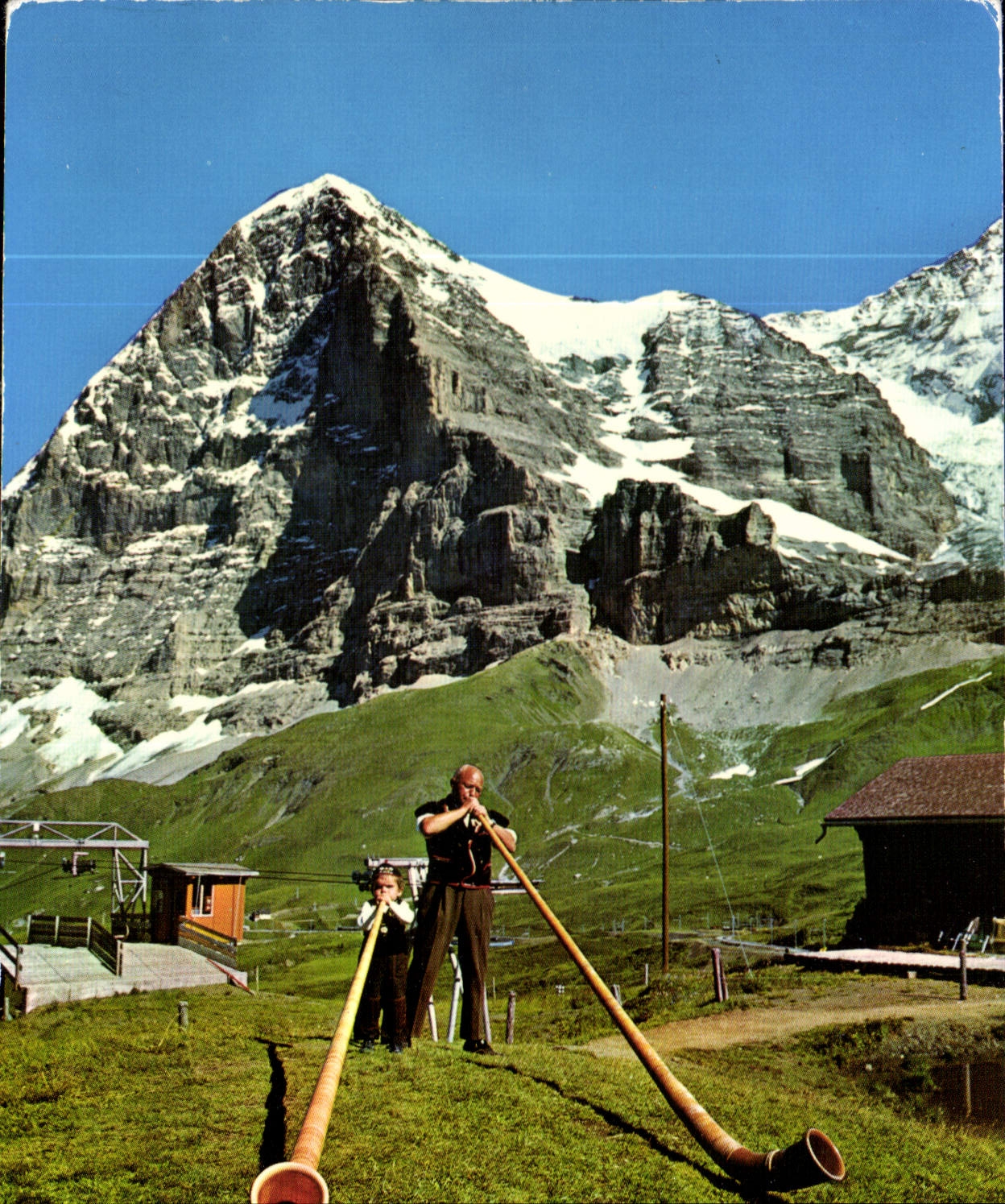 CPM Kleine Scheindegg Alphornblaser mit Eiger