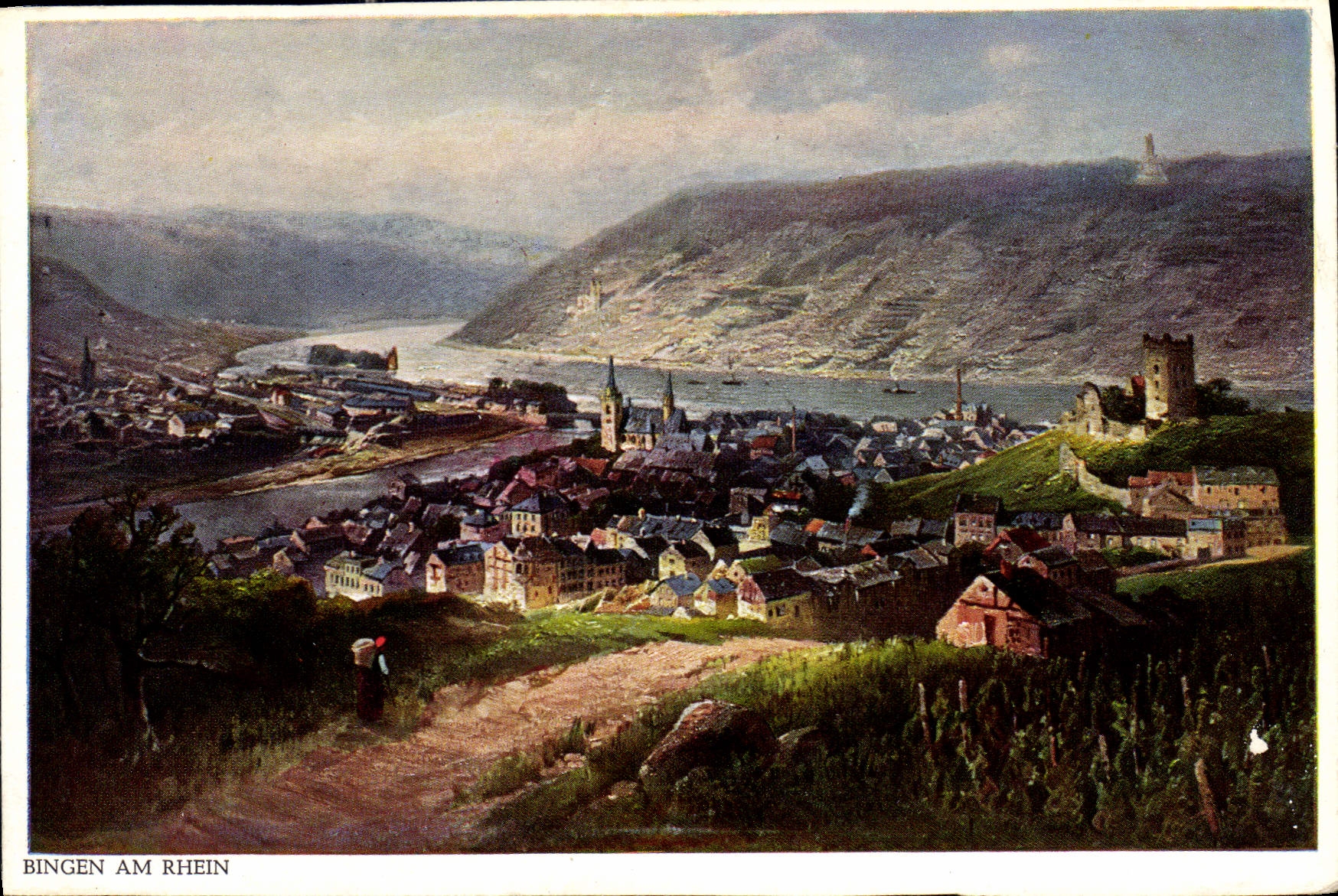 CPM Bingen Accueillante petite ville ou s'epanouit la veritable vie rhenane C'est la que la riviere