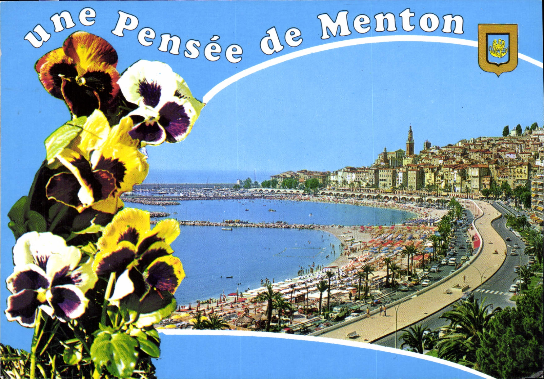 CPM Une Pensee de Menton Alpes Maritimes Vue generale 