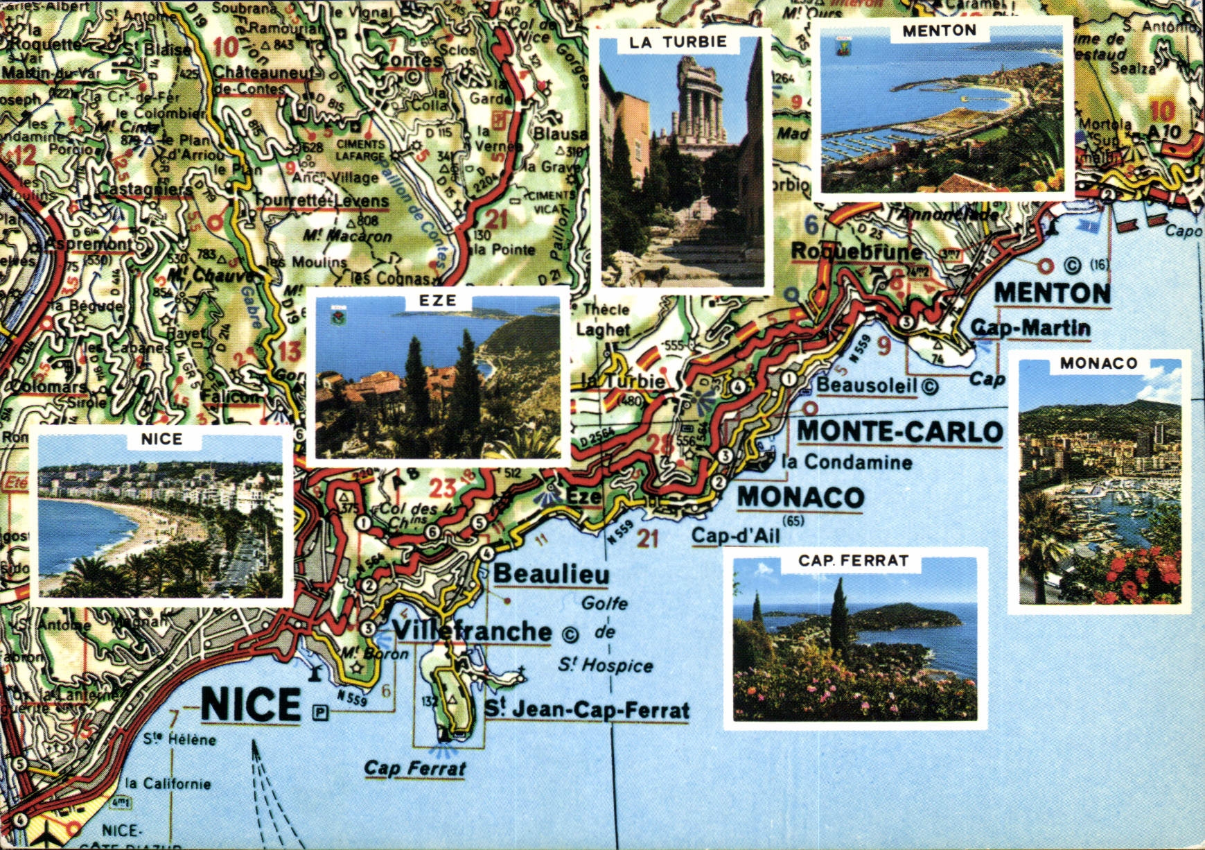 CPM Cote d'Azur French Riviera Alpes Maritimes
