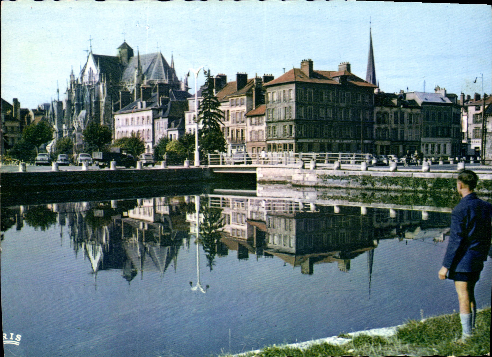 CPM Troyes Aube Le canal et Eglise Urbain IV 