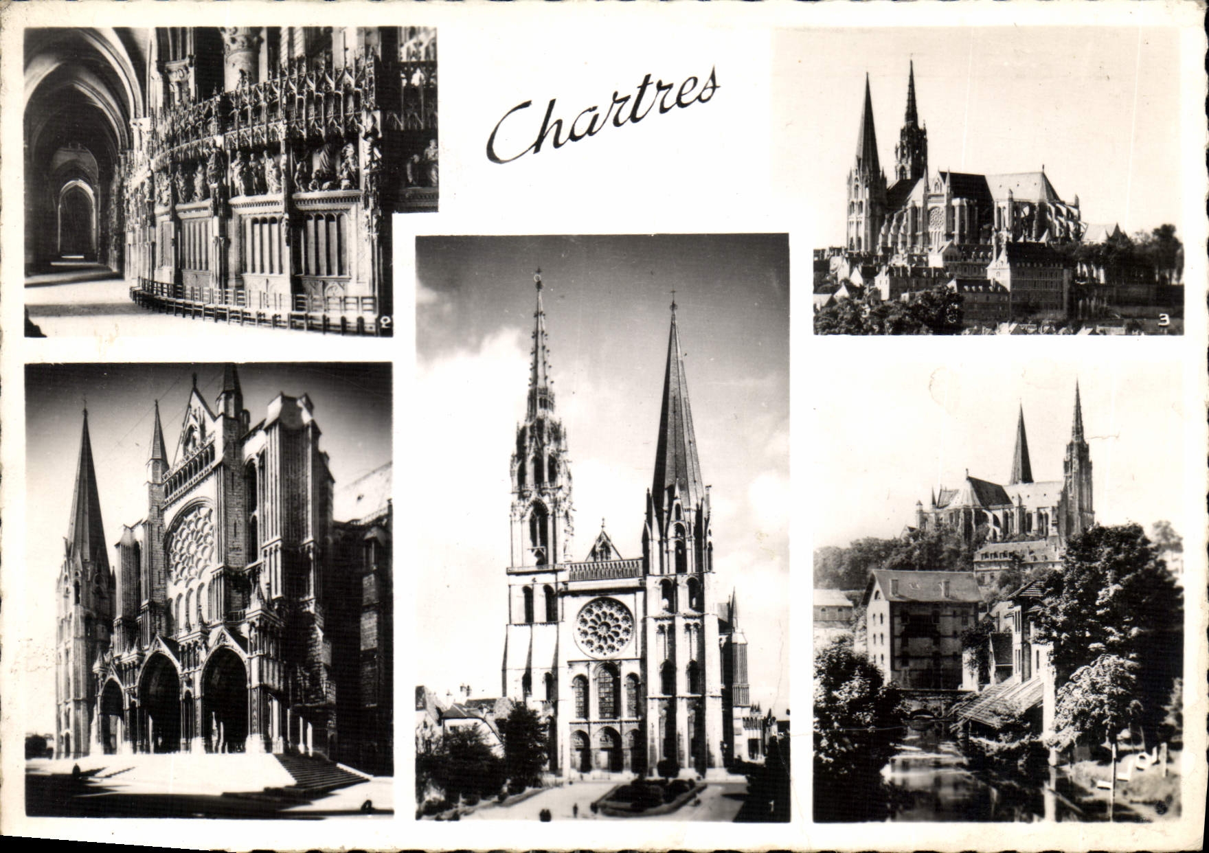 CPM Chartres E et L Facade de la Cathedrale