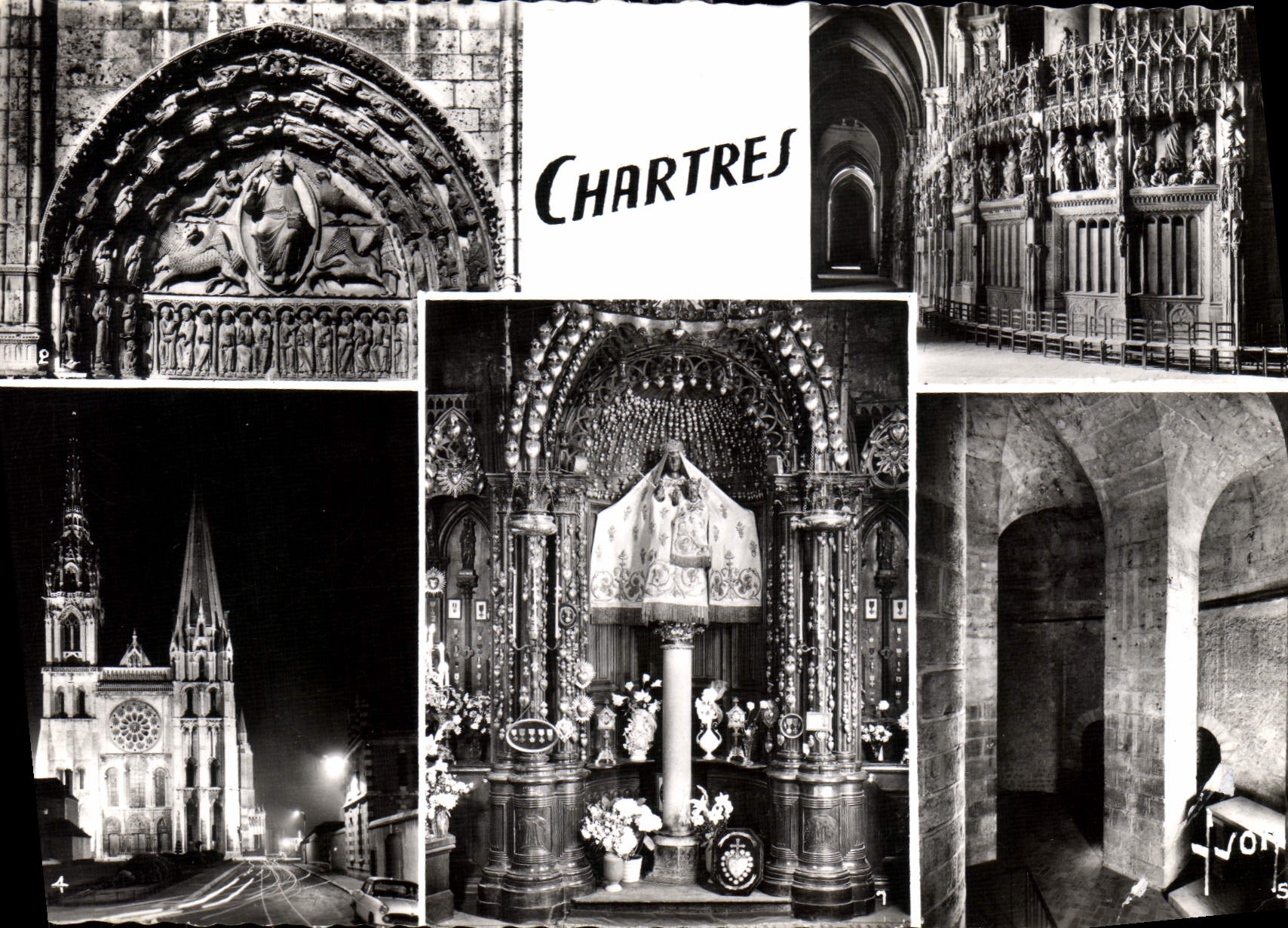 CPM Chartres E et L Vierge du Pilier 