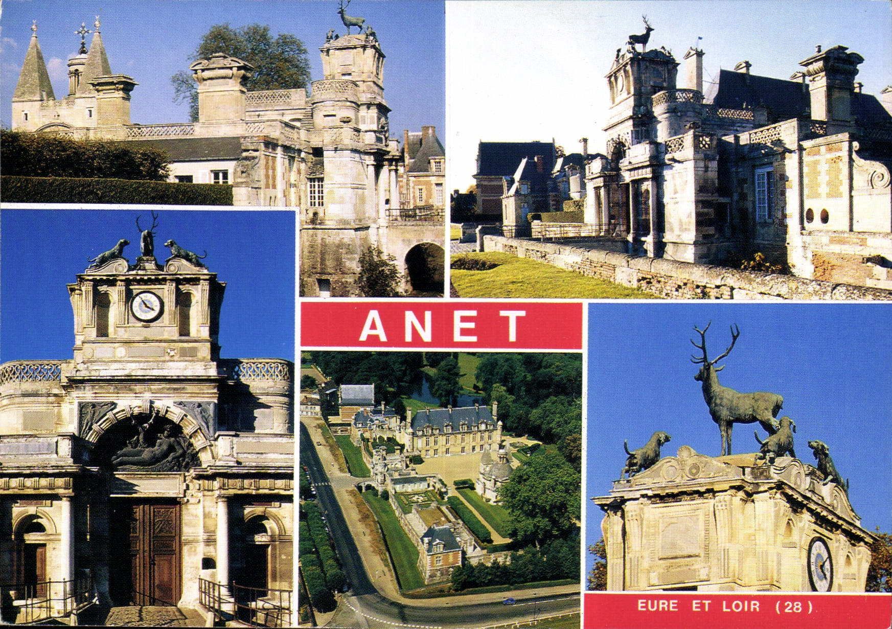 CPM Anet Eure et Loir Vues diverses du Chateau