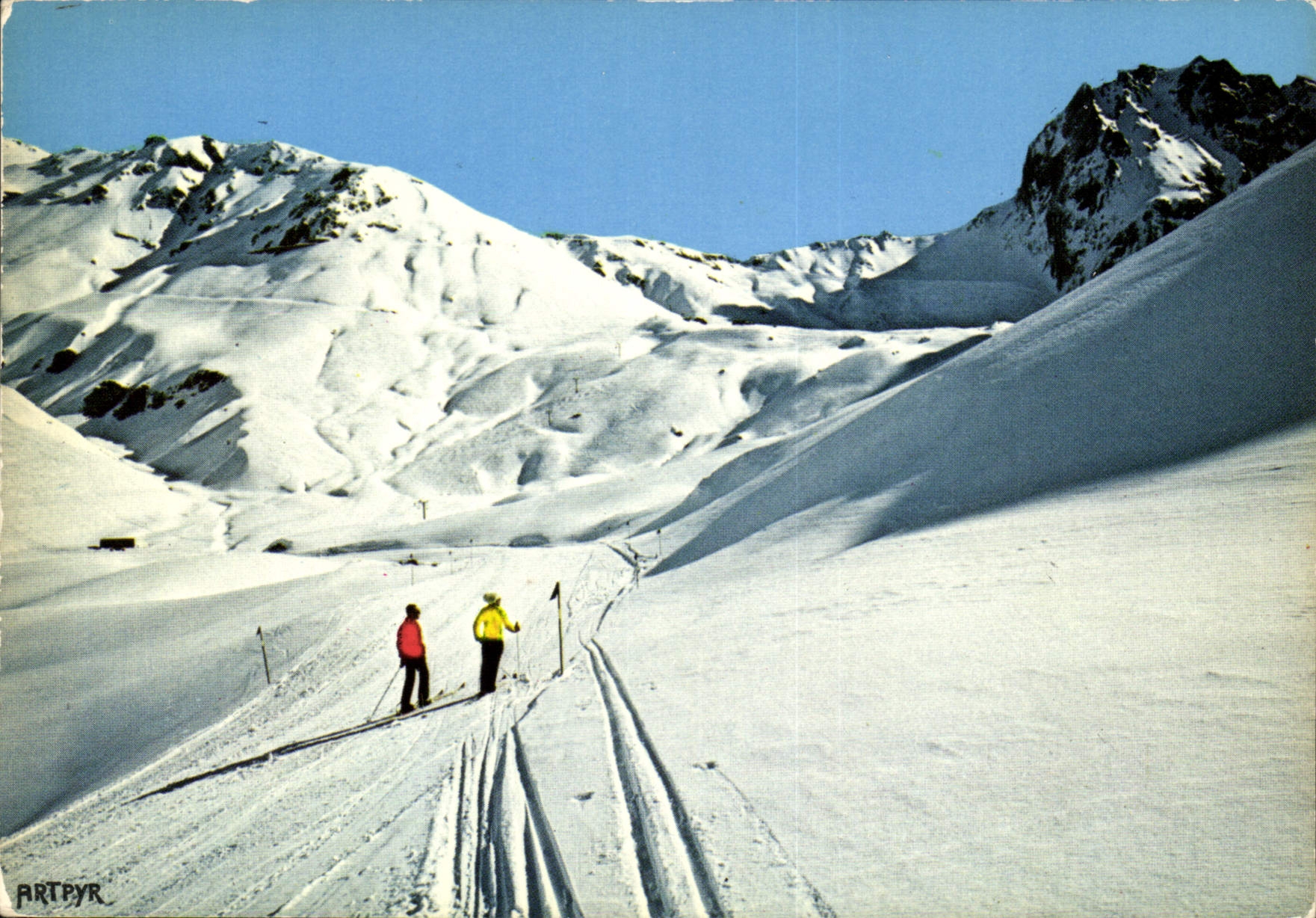 CPM Bareges La Mongie Pistes de Caoubere pistes et Col du Tourmalet