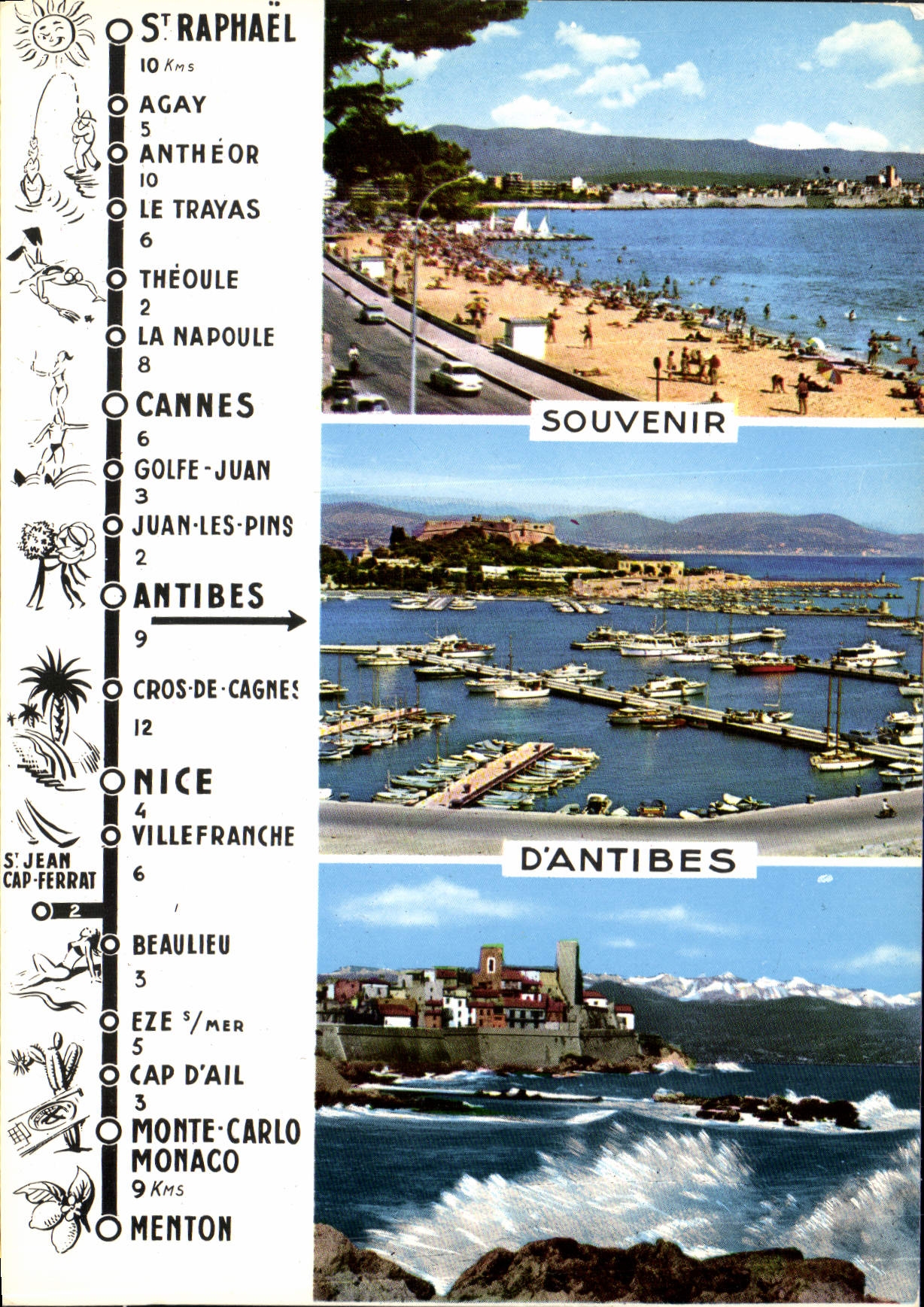 CPM Souvenir d'Antibes 